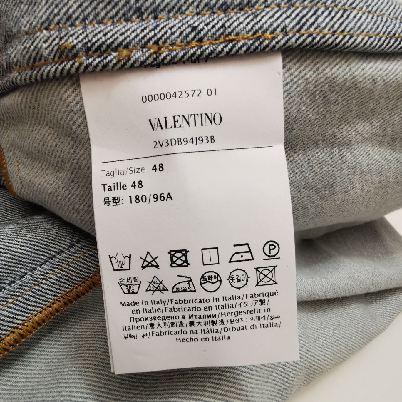 Valentino Valentino Rockstud Two-Tone Denim Jacket Size 48 Size US M / EU 48-50 / 2 - 9 Thumbnail