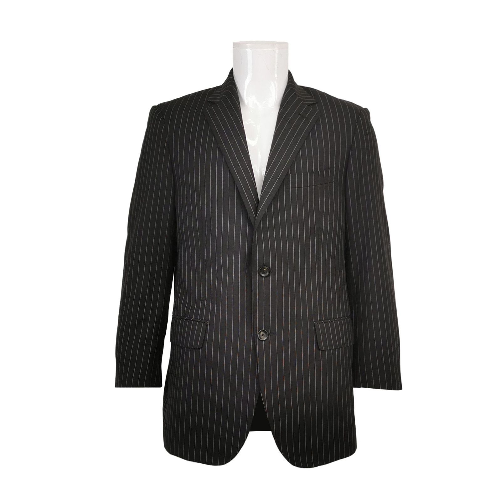 Ermenegildo Zegna Ermenegildo Zegna Pinstripe Wool Silk Blazer 38R Size 38R - 2 Thumbnail