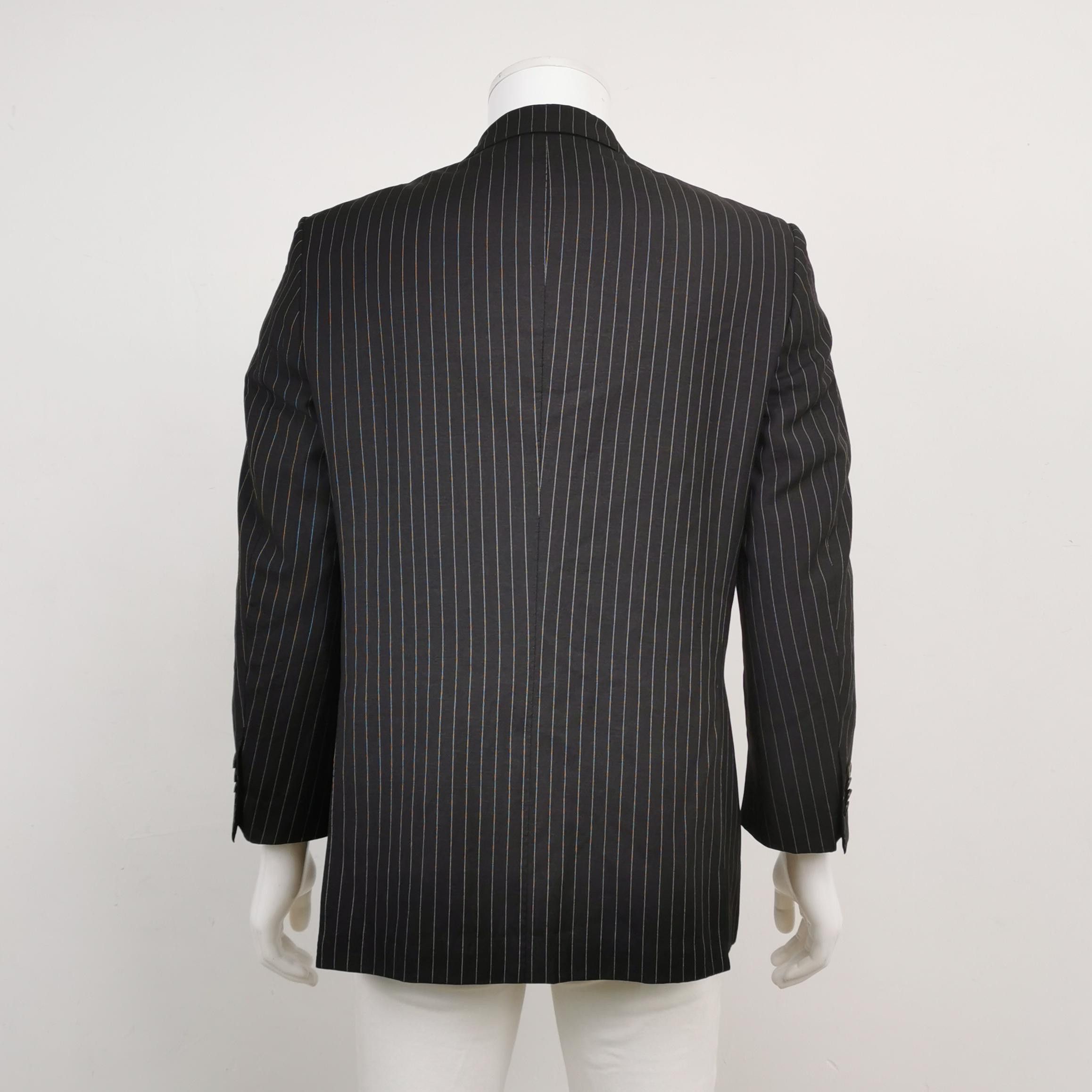 Ermenegildo Zegna Ermenegildo Zegna Pinstripe Wool Silk Blazer 38R Size 38R - 3 Thumbnail