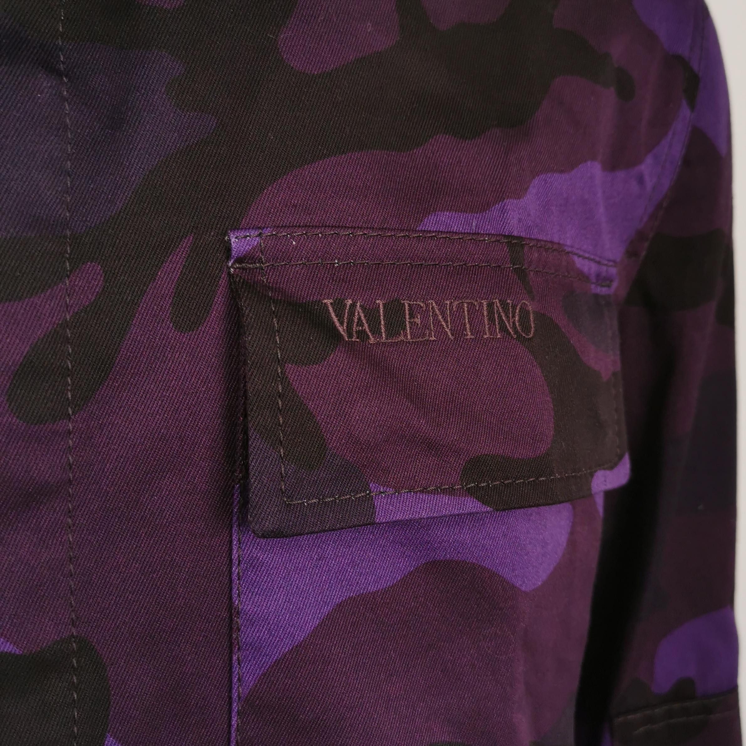 Valentino Valentino Purple Camo Utility Jacket Size 44 Size US S / EU 44-46 / 1 - 4 Thumbnail
