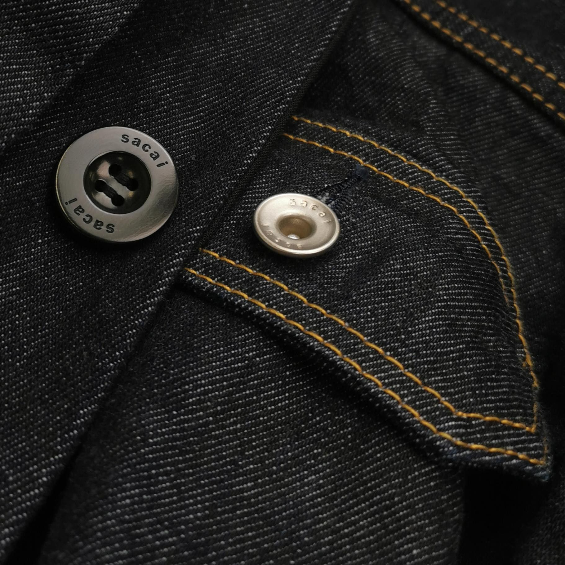 Sacai Sacai Contrast Collar Denim Jacket Size 1 Size US S / EU 44-46 / 1 - 4 Thumbnail