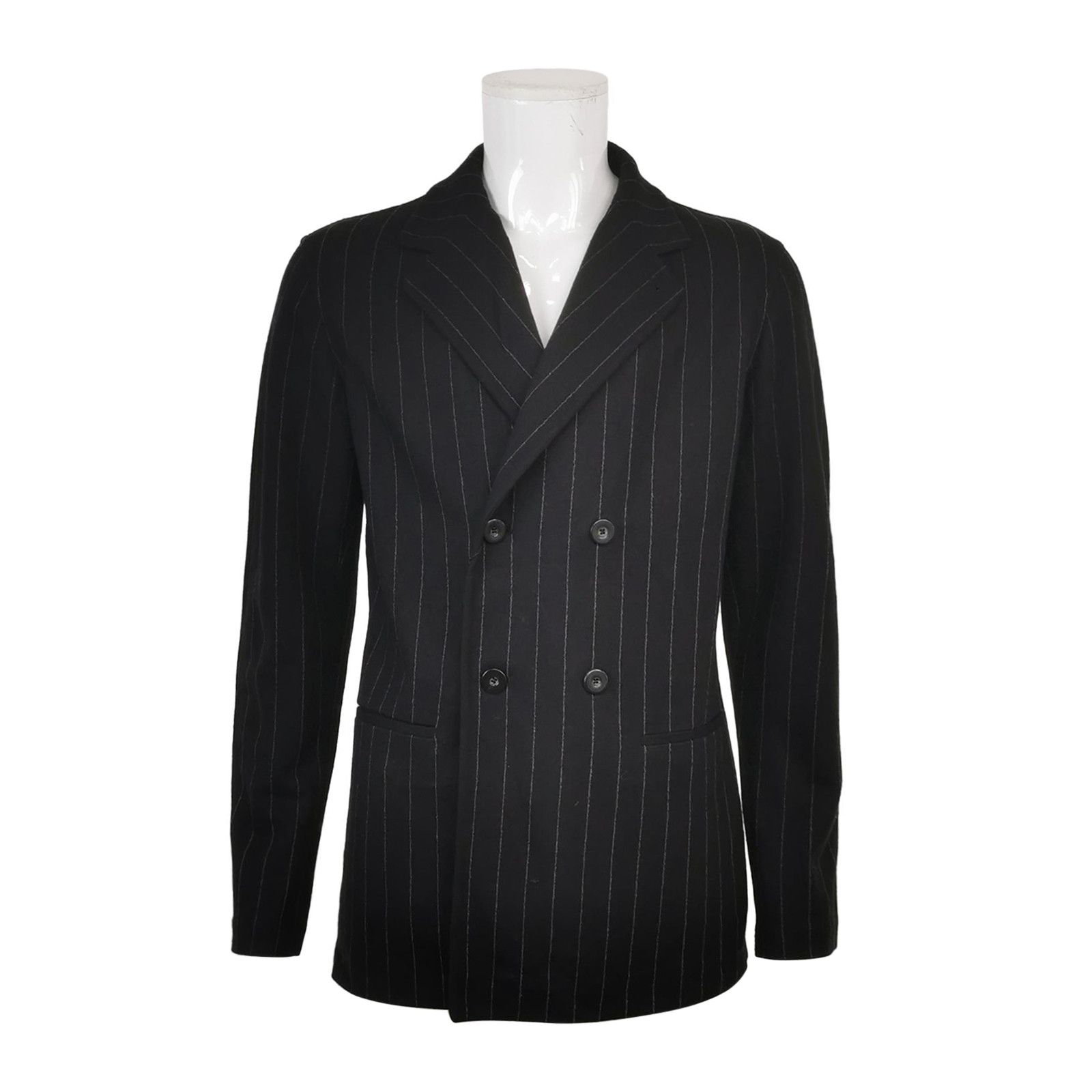 Giorgio Armani Giorgio Armani Pinstripe Double Breasted Blazer 42R Size 42R - 2 Thumbnail