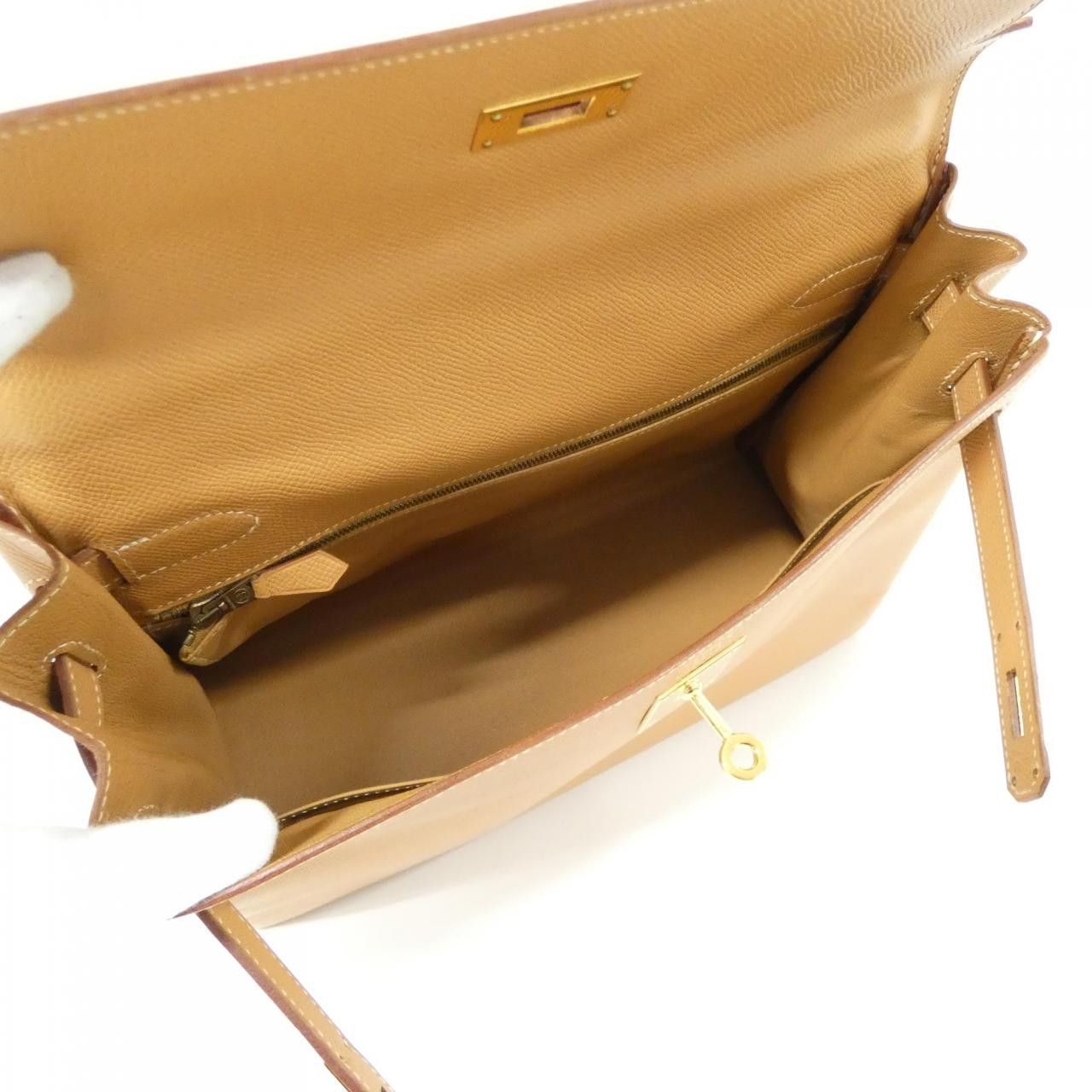 Hermes Hermes Hermes Kelly32 Cuir De Vache Liegee Leather Handbag A DUTY FREE for USA Size ONE SIZE - 9 Thumbnail