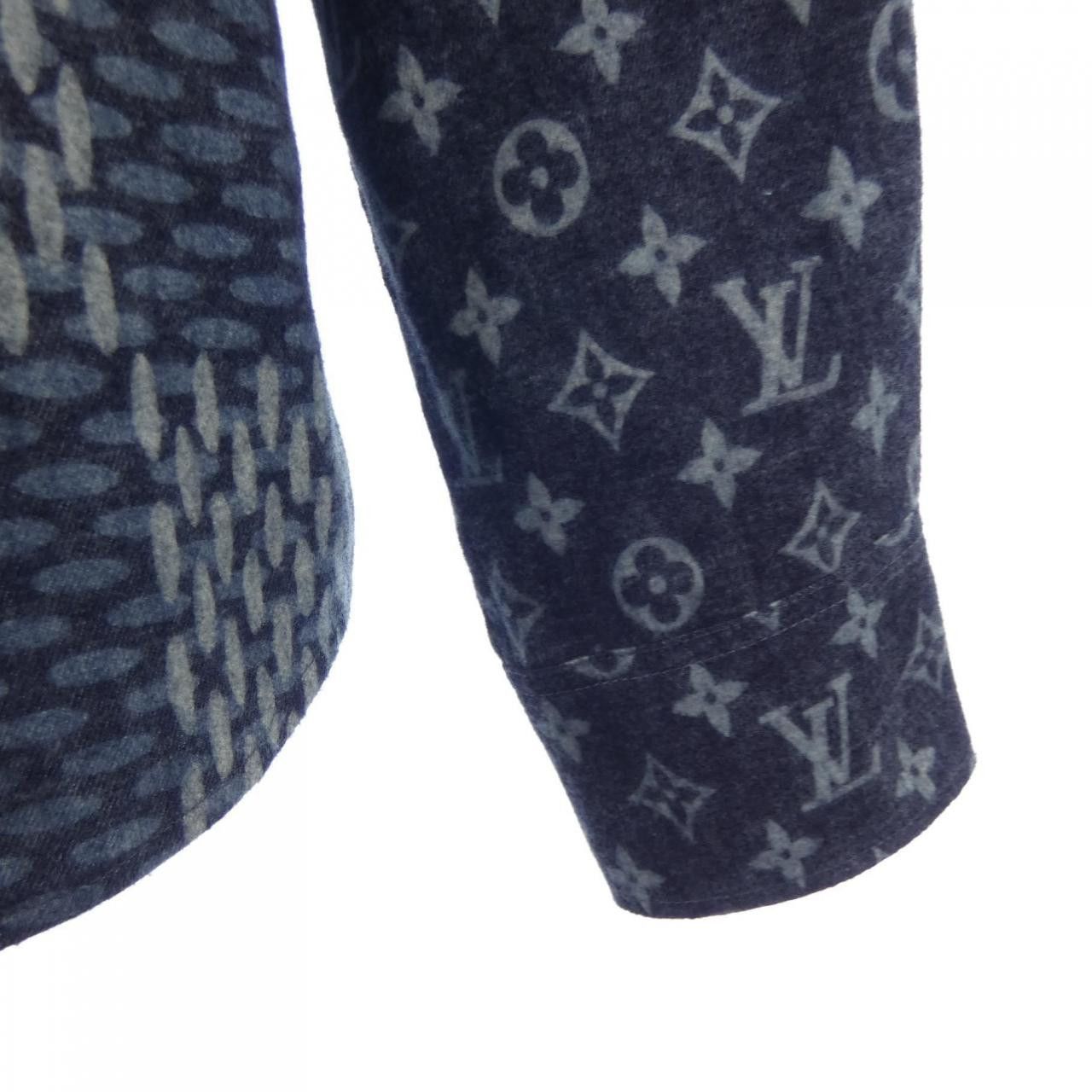 Louis Vuitton Louis Vuitton Louis Vuitton Monogram Wave Giant Damier NIGO Shirt Textile Dress Shirt HJS02WVJI DUTY FREE for USA Size ONE SIZE - 6 Thumbnail