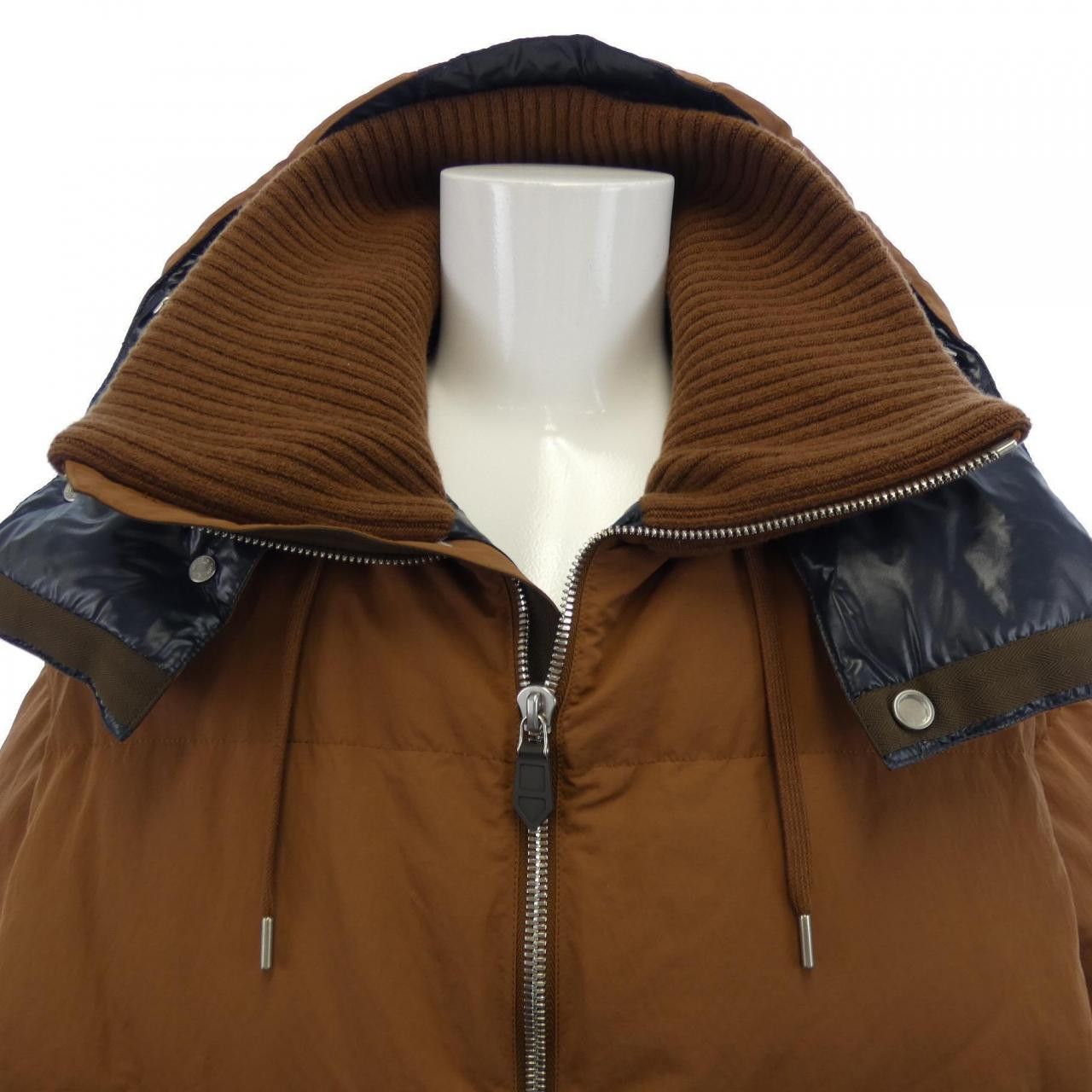 Hermes Hermes Hermes Quilting Hooded Cashmere Blend Down Jacket Textile Outerwear DUTY FREE for USA Size ONE SIZE - 5 Thumbnail