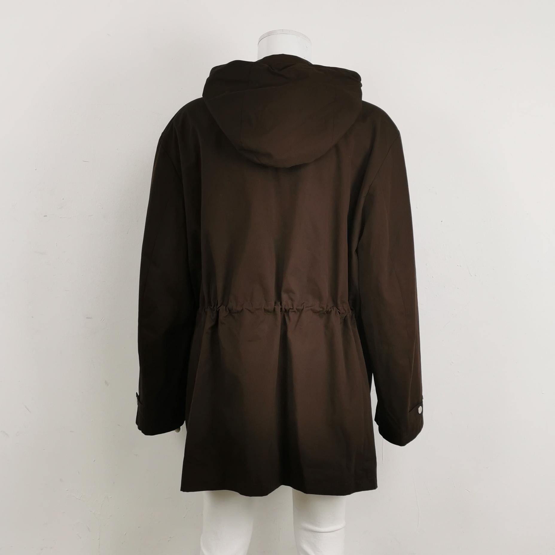 Sandro Sandro Brown Cotton Hooded Jacket XL Size US XL / EU 56 / 4 - 3 Thumbnail