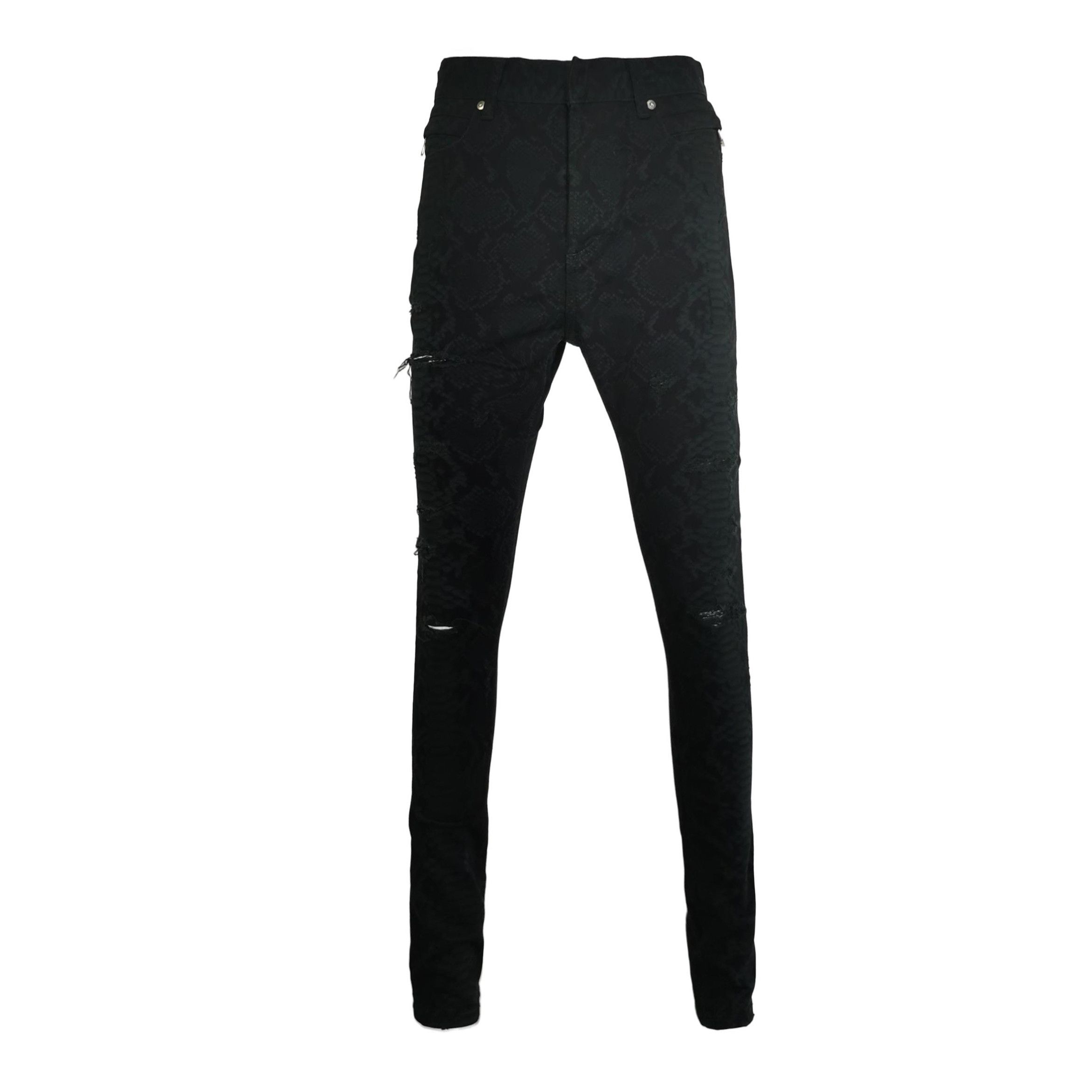 Balmain Balmain Snakeskin Pattern Distressed Pants US 29 Size US 29 - 2 Thumbnail