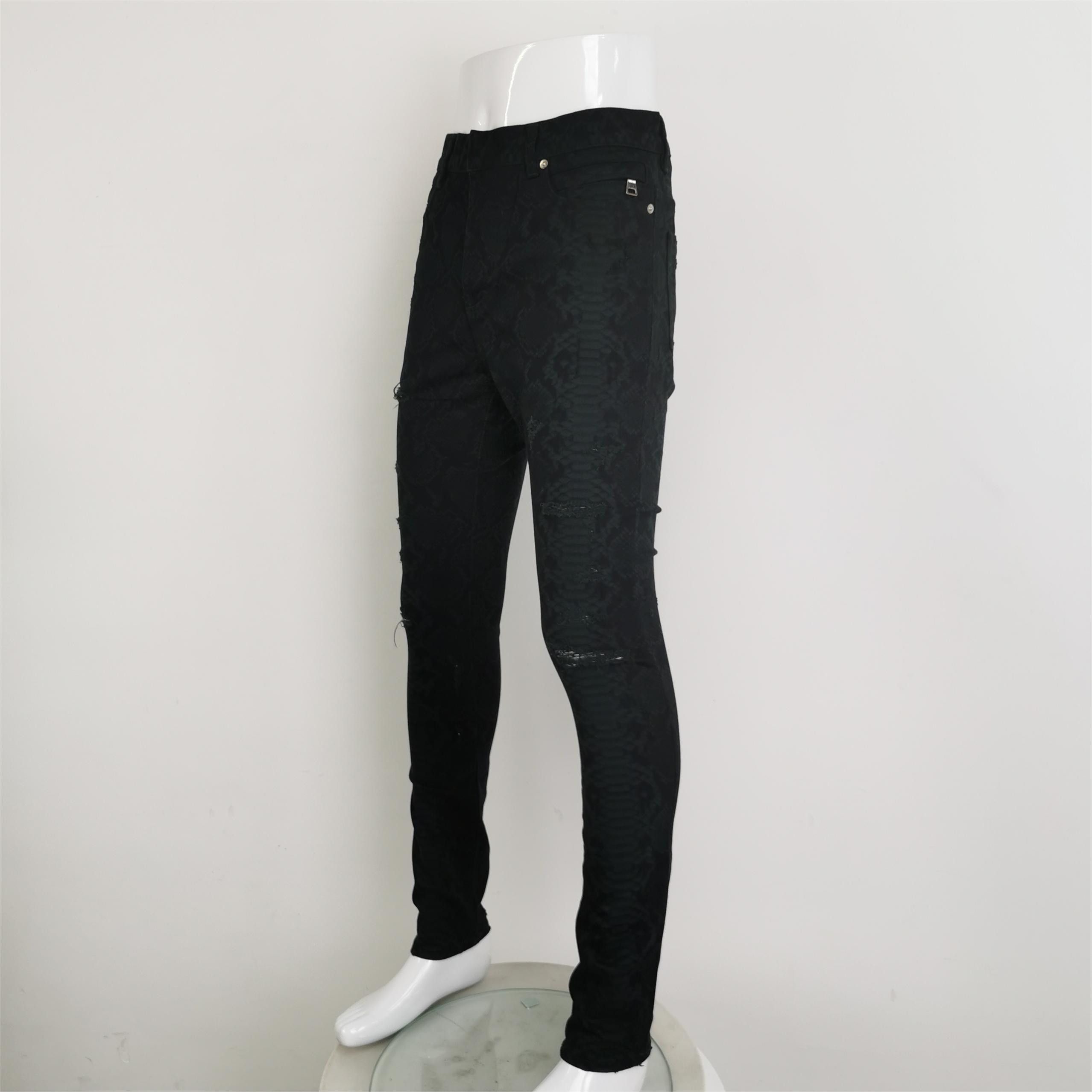 Balmain Balmain Snakeskin Pattern Distressed Pants US 29 Size US 29 - 3 Thumbnail