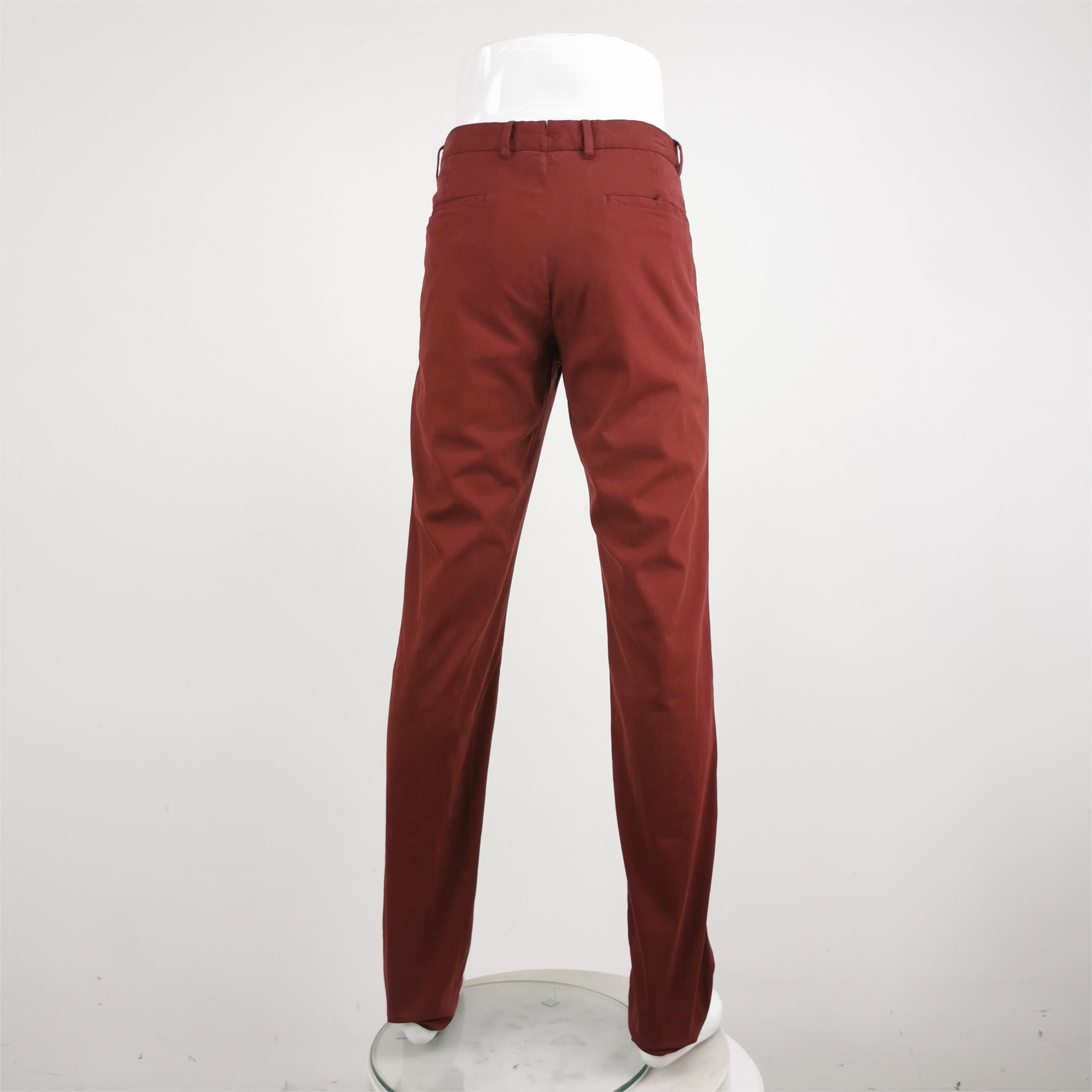 Ermenegildo Zegna Ermenegildo Zegna Red Cotton Casual Pants Size 32 Size US 32 / EU 48 - 4 Thumbnail