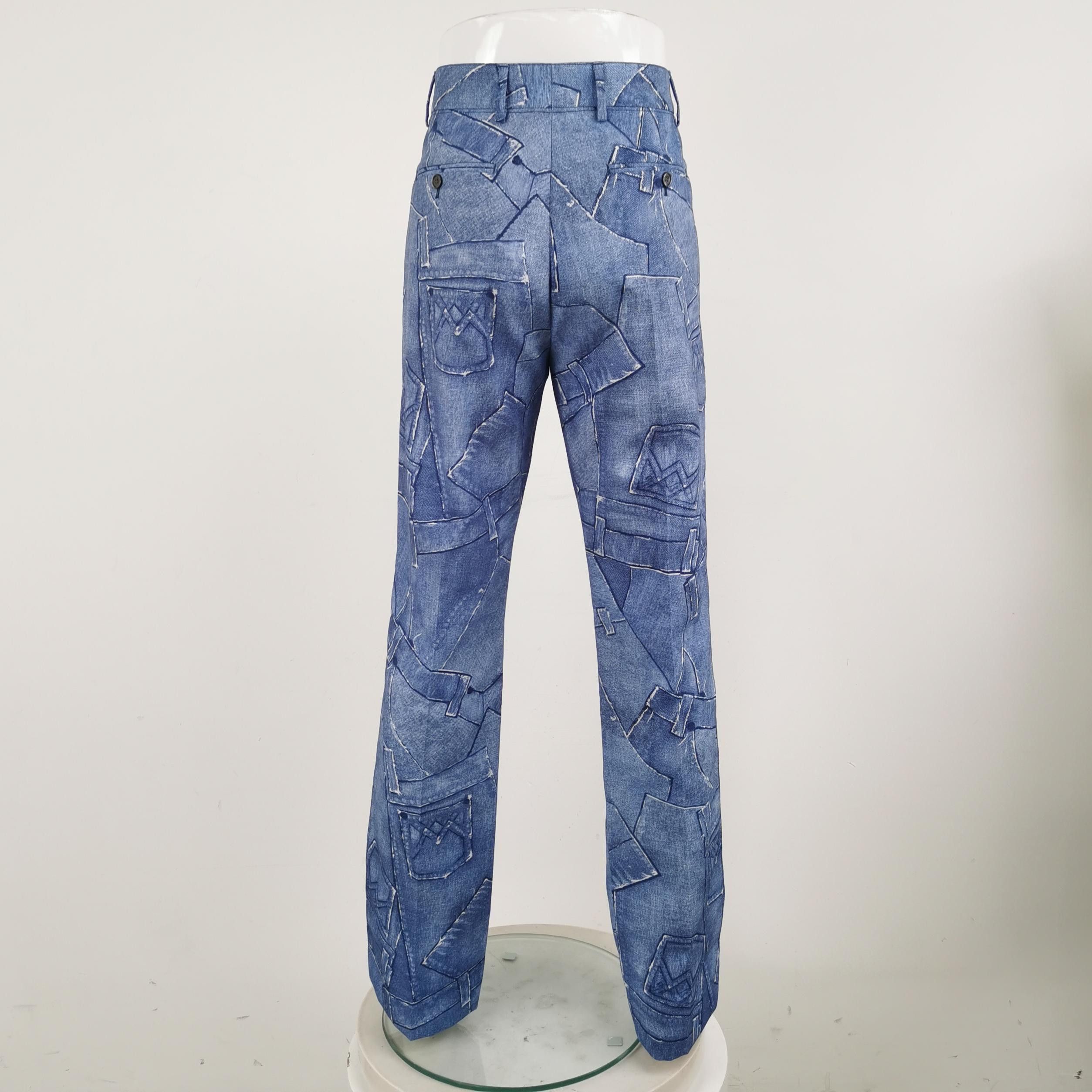Acne Studios Acne Studios Trompe l'oeil Print Trousers Size 46 Size US 30 / EU 46 - 4 Thumbnail