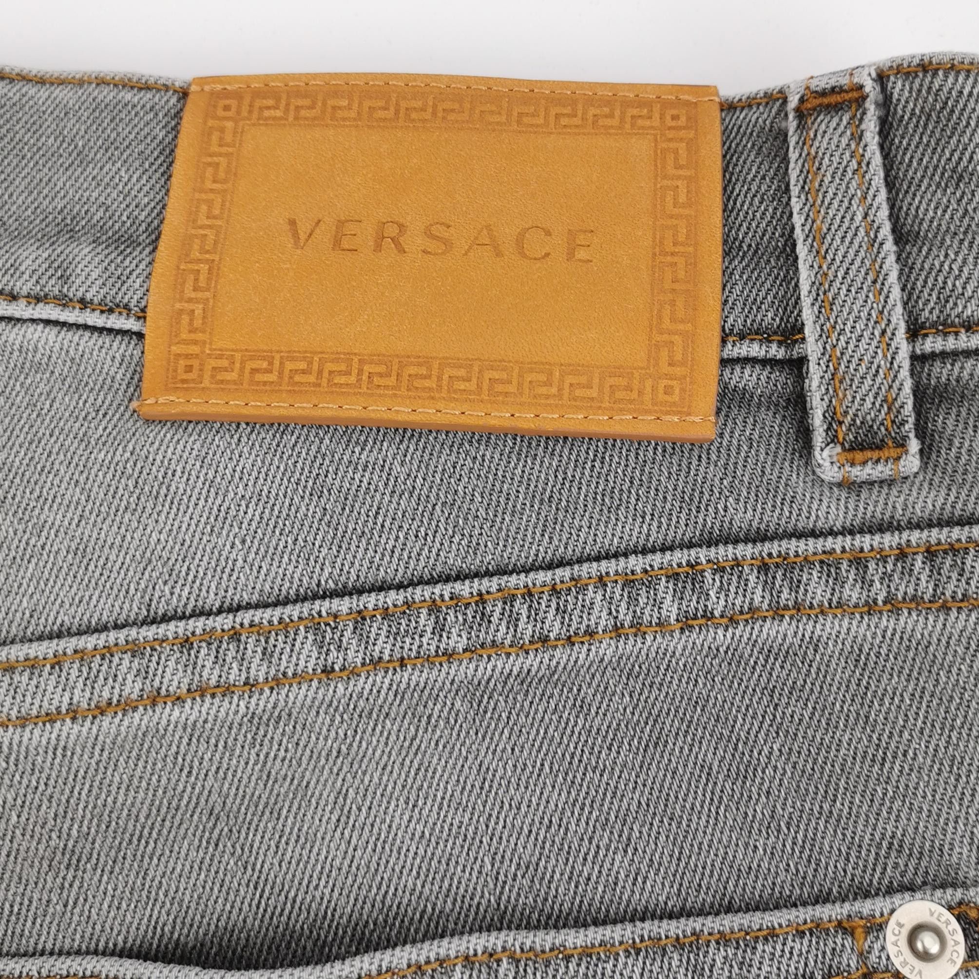 Versace Versace Logo Patch Slim Jeans Gray 30 Size US 30 / EU 46 - 5 Thumbnail