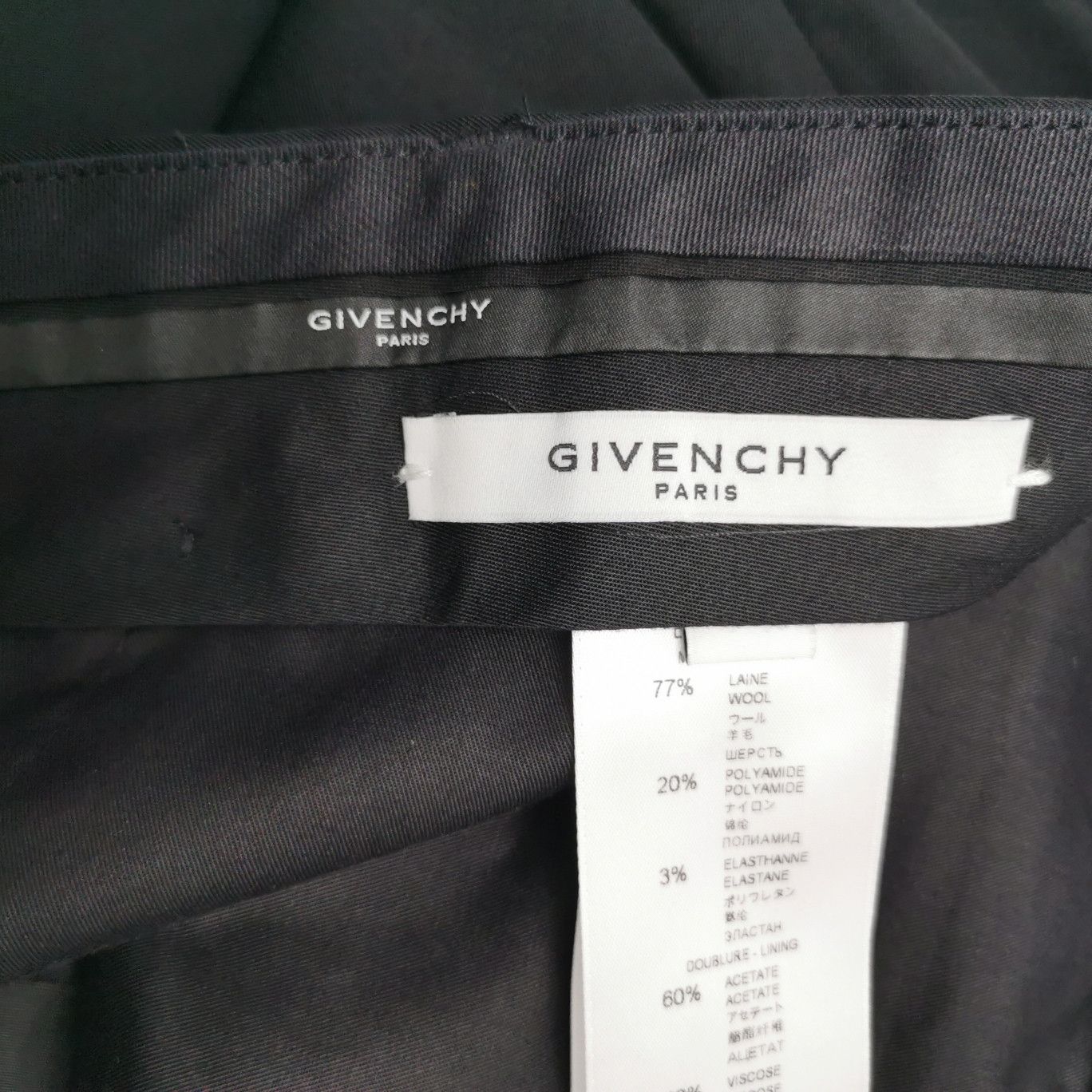 Givenchy Givenchy Logo Trim Wool Blend Trousers Size 34 Size US 34 / EU 50 - 9 Thumbnail