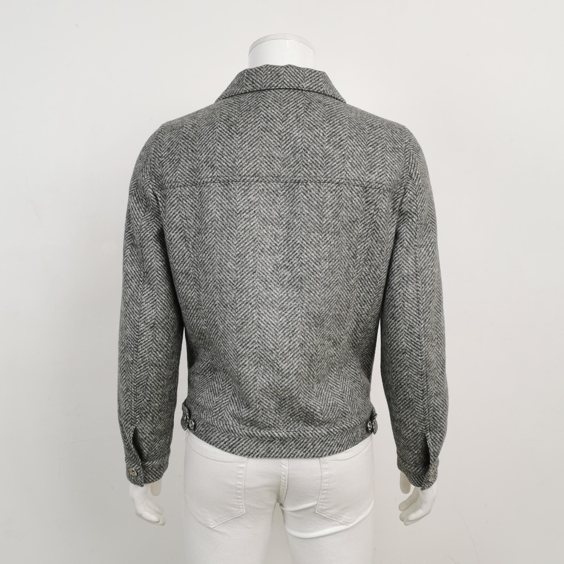 Brunello Cucinelli Brunello Cucinelli Herringbone Wool Jacket 46 Size US S / EU 44-46 / 1 - 3 Thumbnail