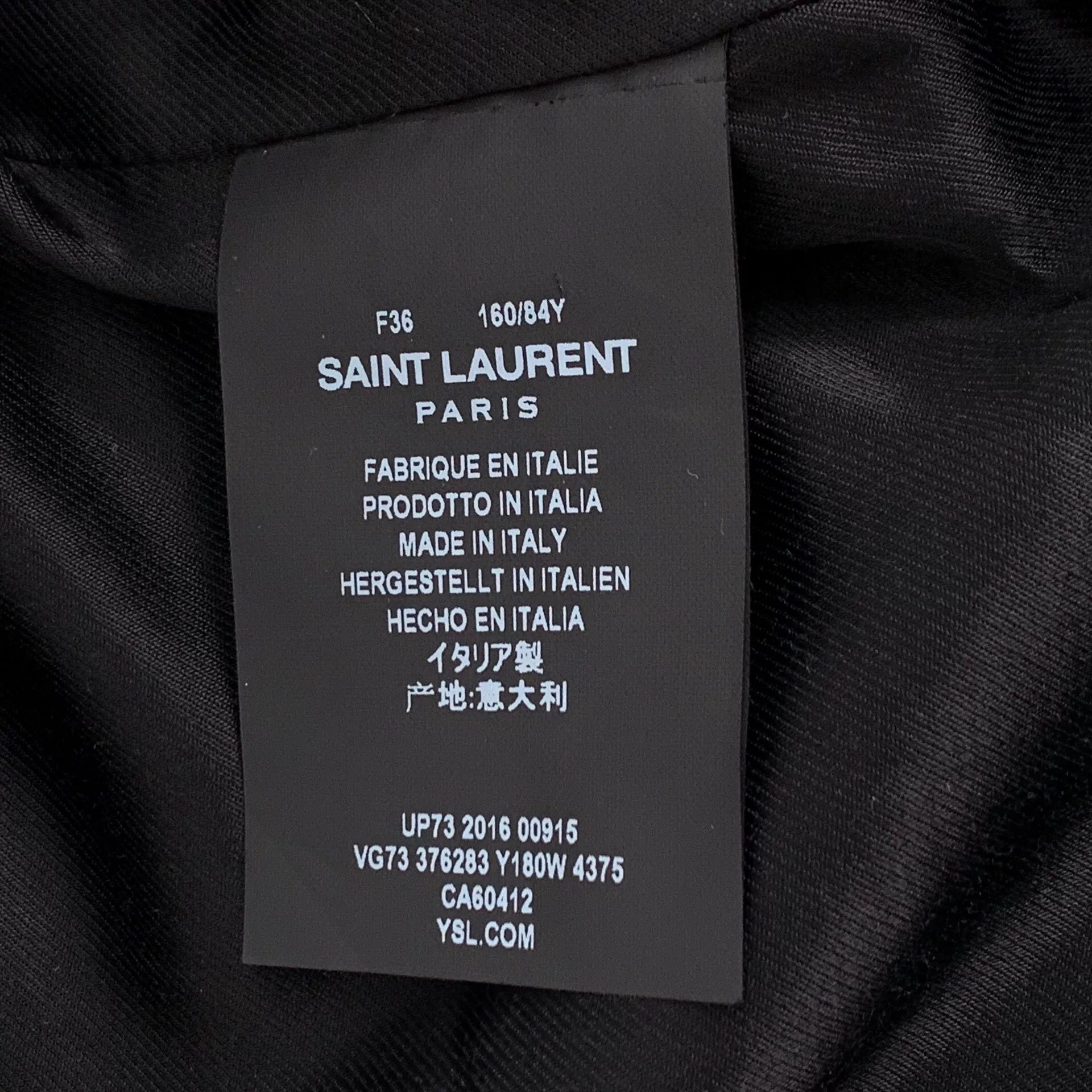 Saint Laurent Paris Saint Laurent Leather Trim Varsity Jacket 36 Size XS / US 0-2 / IT 36-38 - 7 Thumbnail