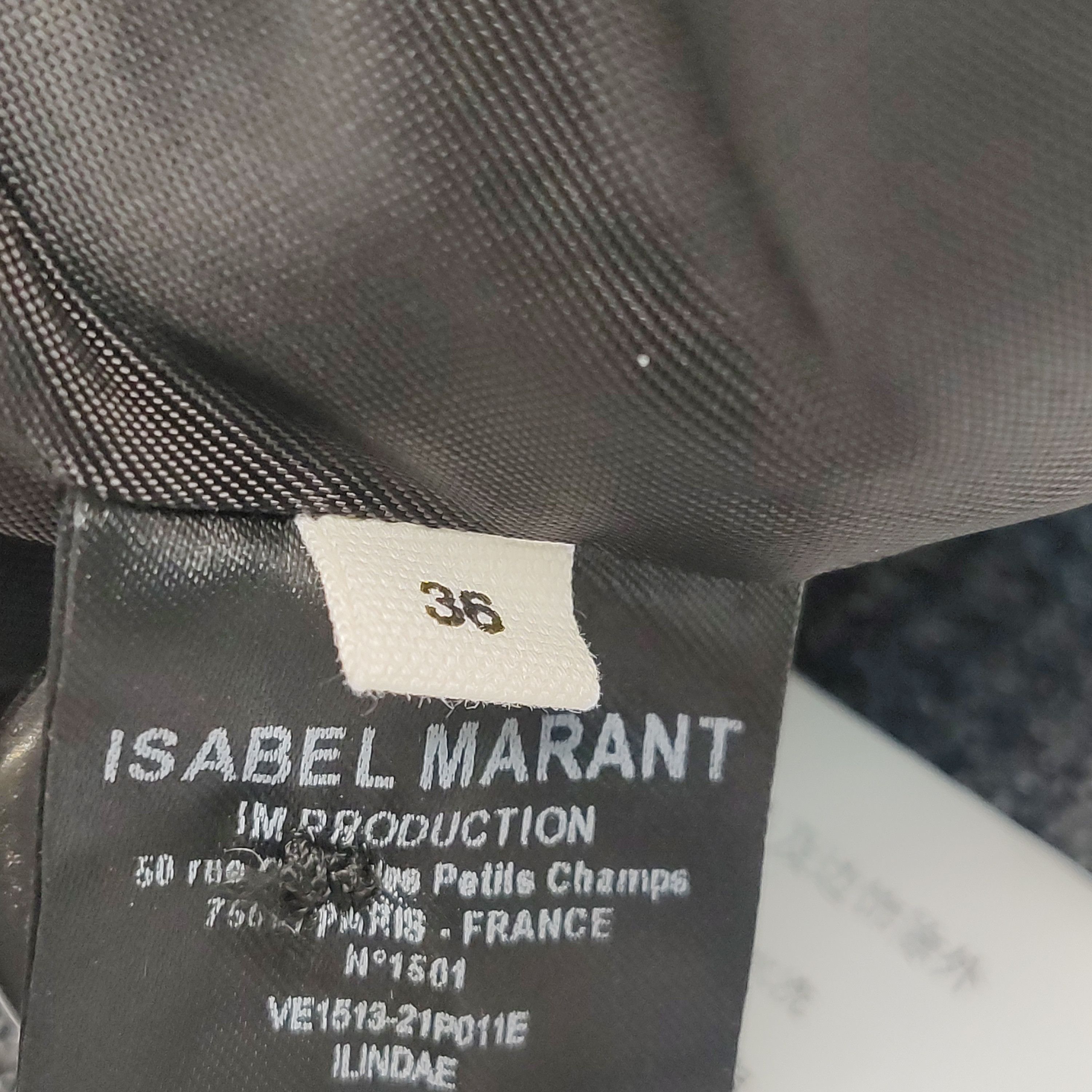 Isabel Marant Isabel Marant Etoile Anthracite Wool Blend Blazer FR 36 Size XS / US 0-2 / IT 36-38 - 7 Thumbnail