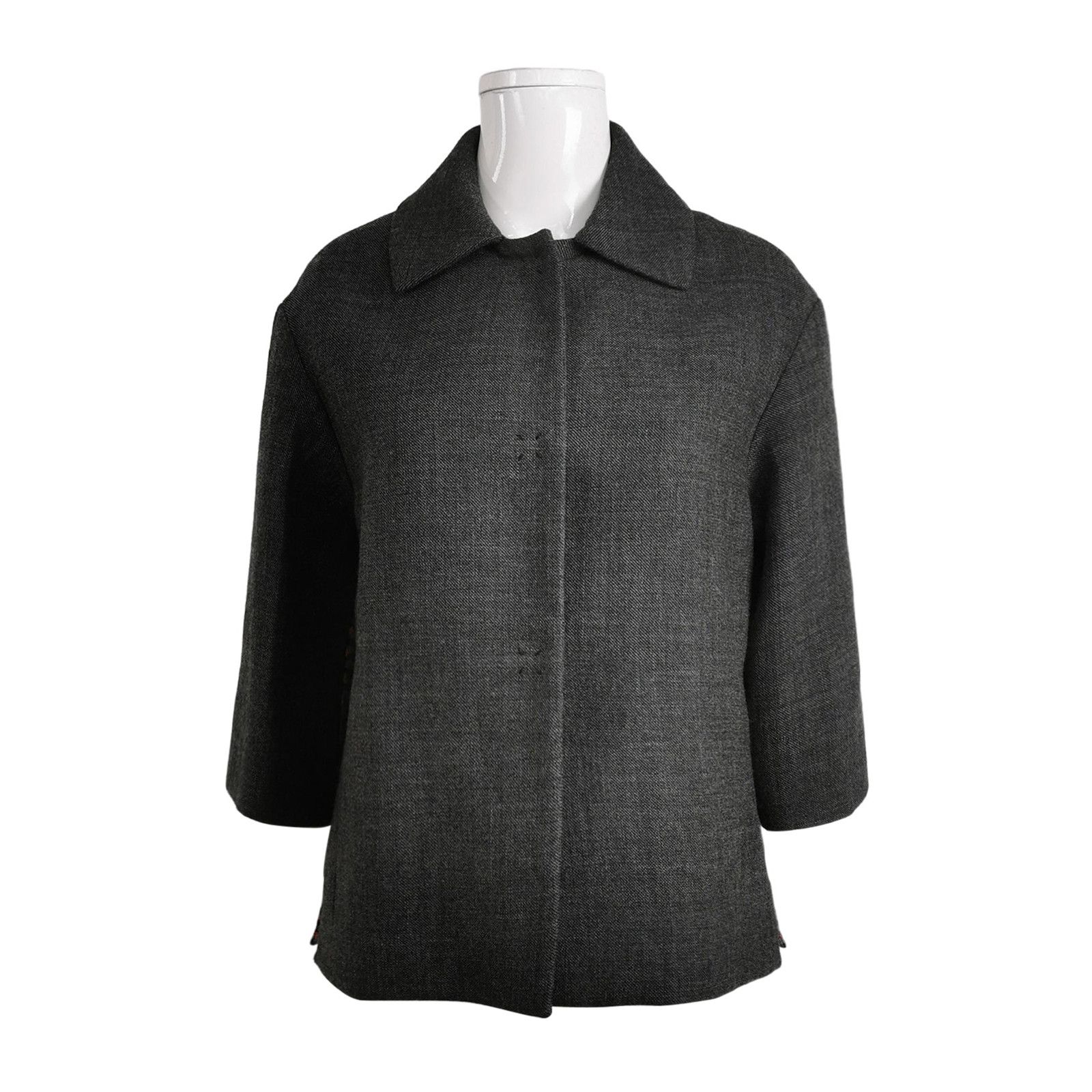Louis Vuitton Louis Vuitton Checked Wool Blend Jacket Size 34 Size XS / US 0-2 / IT 36-38 - 2 Thumbnail