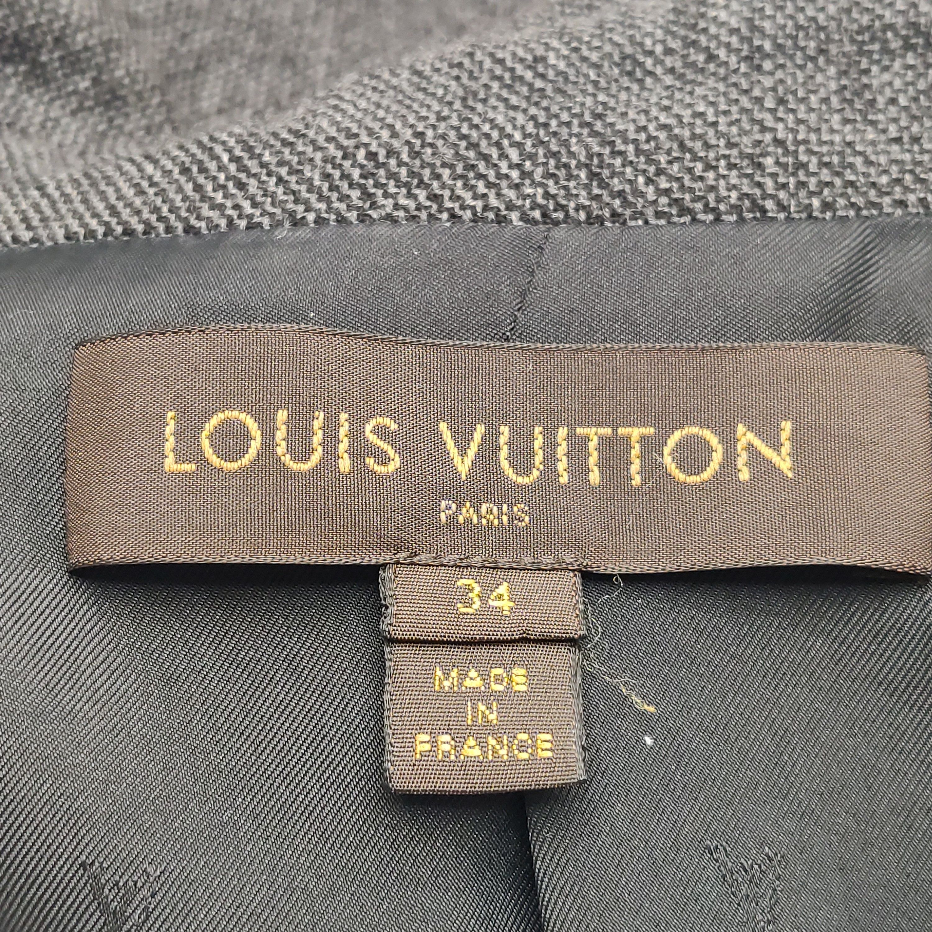 Louis Vuitton Louis Vuitton Checked Wool Blend Jacket Size 34 Size XS / US 0-2 / IT 36-38 - 5 Thumbnail