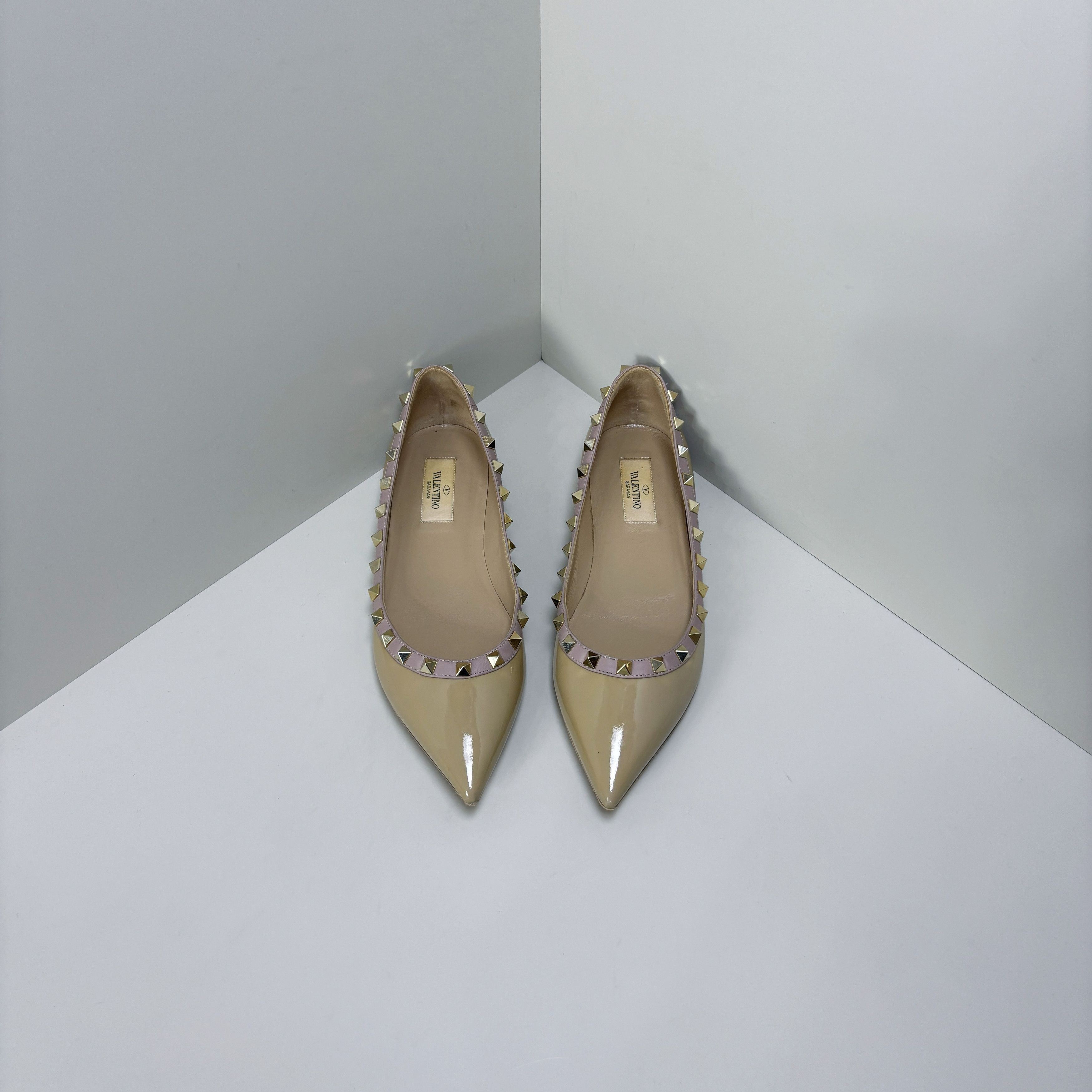 Valentino Valentino Rockstud Patent Leather Flats Size 37 Size US 7 / IT 37 - 3 Thumbnail