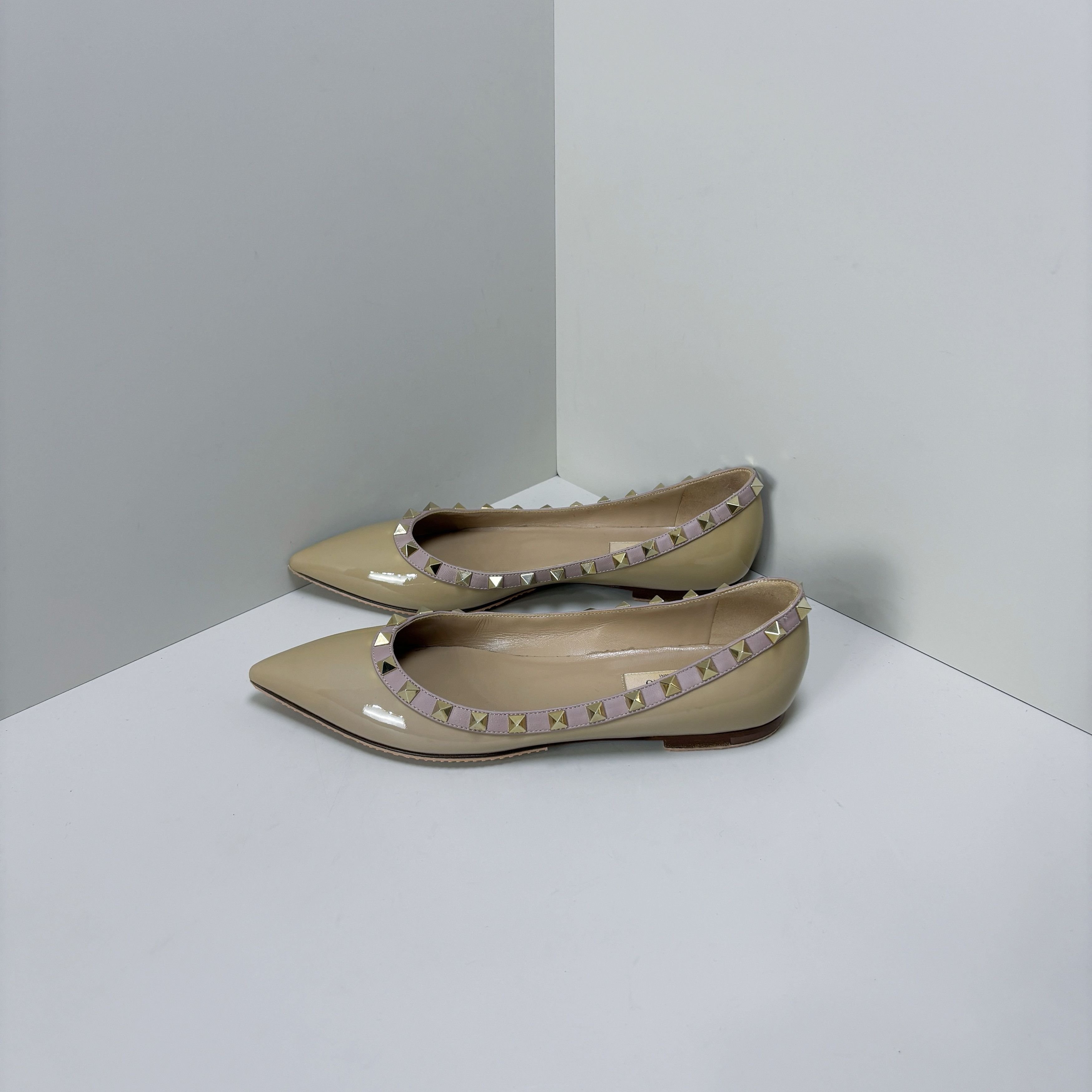 Valentino Valentino Rockstud Patent Leather Flats Size 37 Size US 7 / IT 37 - 2 Thumbnail