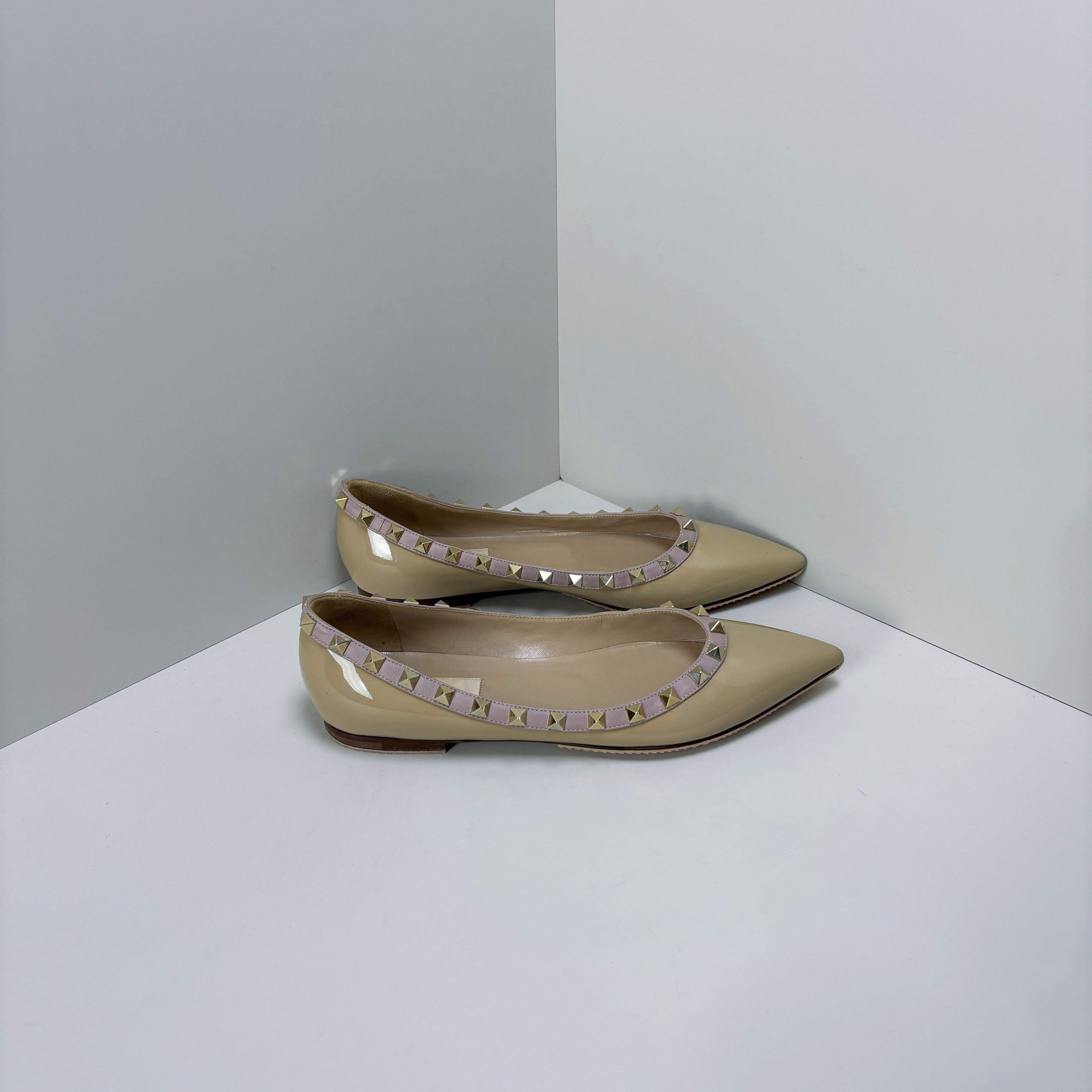 Valentino Valentino Rockstud Patent Leather Flats Size 37 Size US 7 / IT 37 - 4 Thumbnail