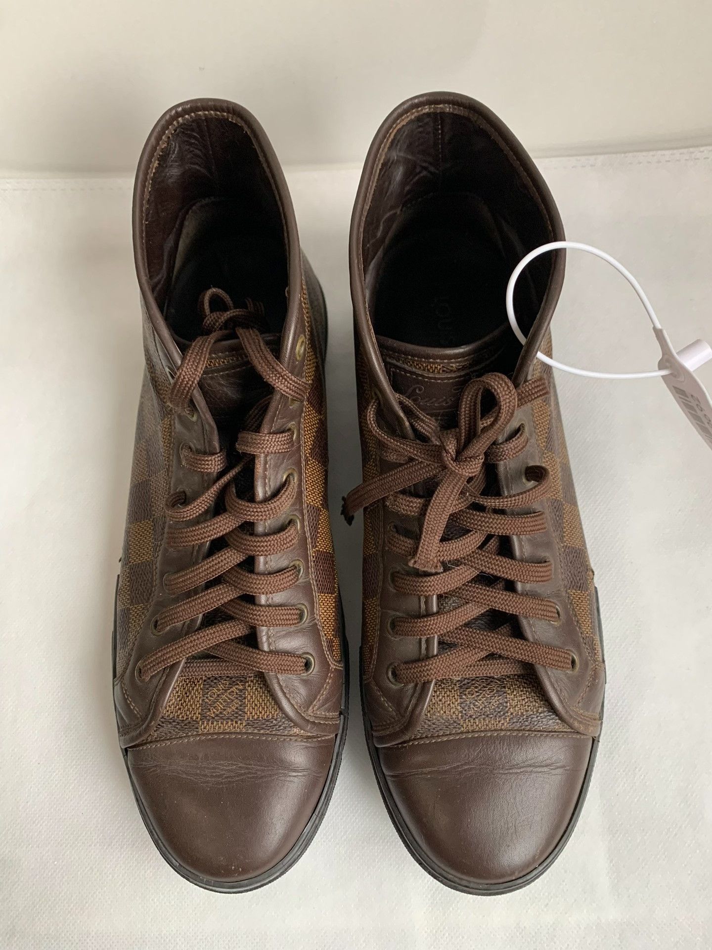 Louis Vuitton Louis Vuitton Damier Ebene Hi-Top Sneakers US 7 Size US 7 / EU 40 - 2 Thumbnail