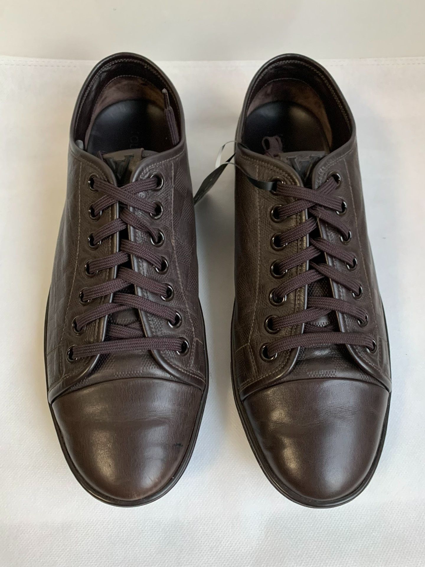 Louis Vuitton Louis Vuitton Damier Ebene Leather Sneakers Size 10 Size US 10 / EU 43 - 2 Thumbnail
