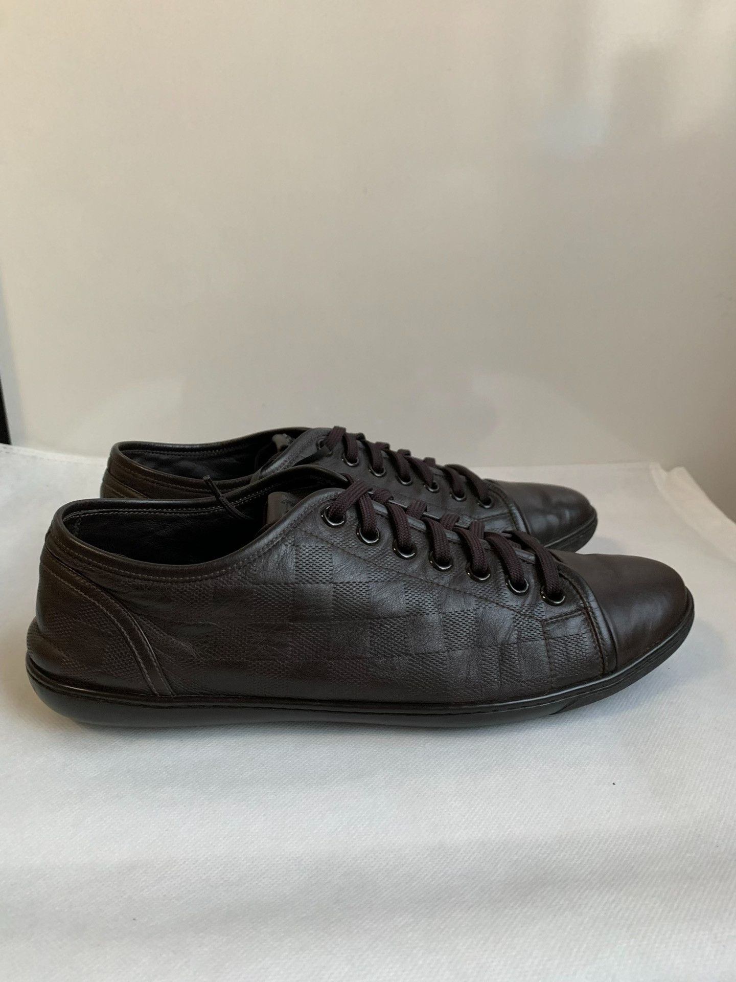 Louis Vuitton Louis Vuitton Damier Ebene Leather Sneakers Size 10 Size US 10 / EU 43 - 4 Thumbnail
