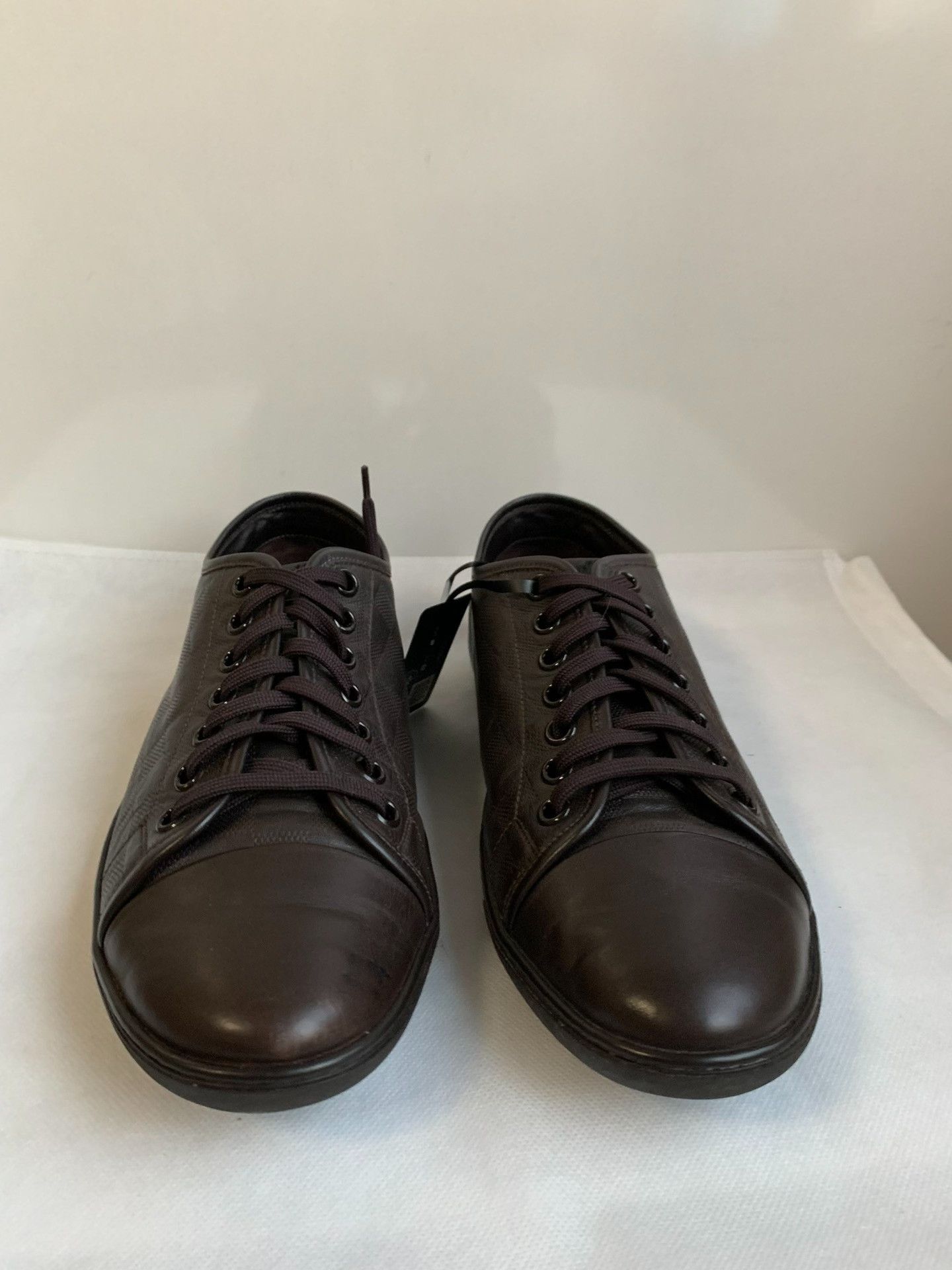 Louis Vuitton Louis Vuitton Damier Ebene Leather Sneakers Size 10 Size US 10 / EU 43 - 3 Thumbnail
