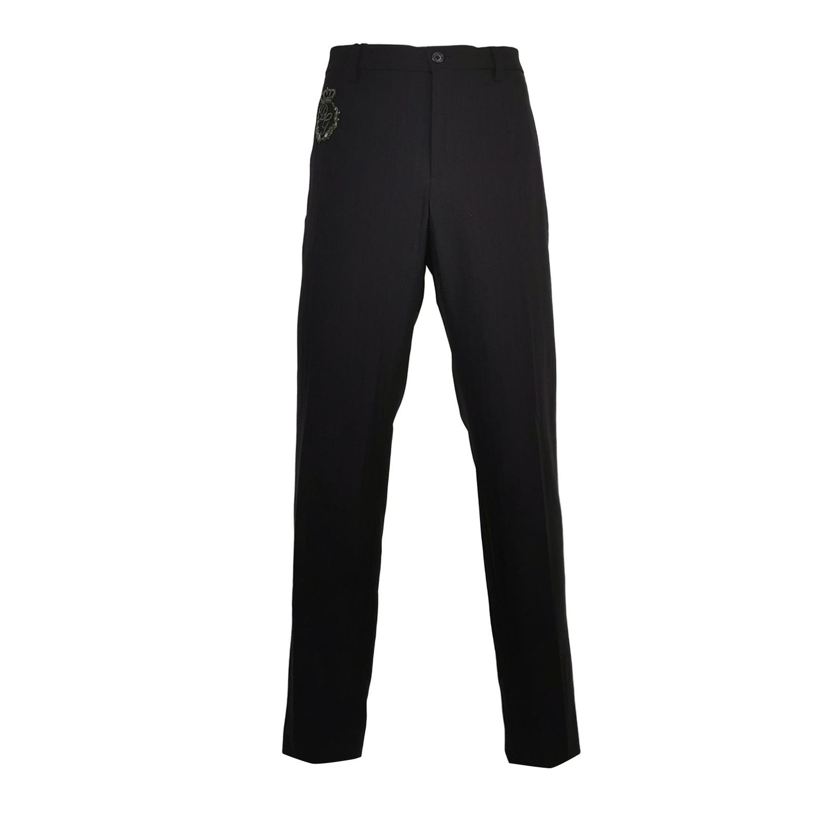 Dolce & Gabbana Dolce & Gabbana Crown Patch Cotton Wool Pants Size 34 Size US 34 / EU 50 - 2 Thumbnail