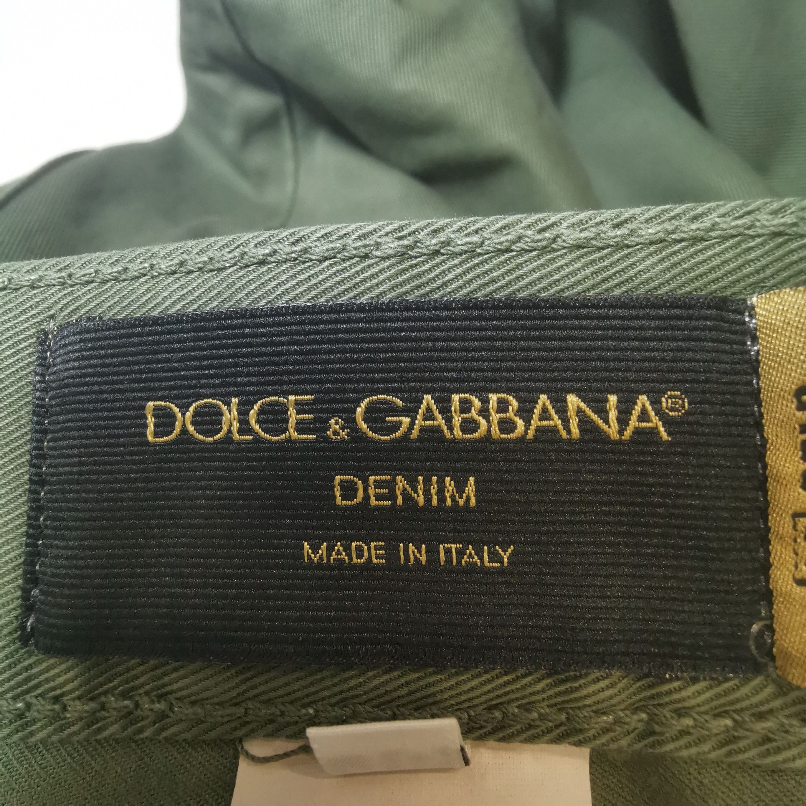 Dolce & Gabbana Dolce & Gabbana Green Logo Patch Jeans Size 30 Size US 30 / EU 46 - 6 Thumbnail