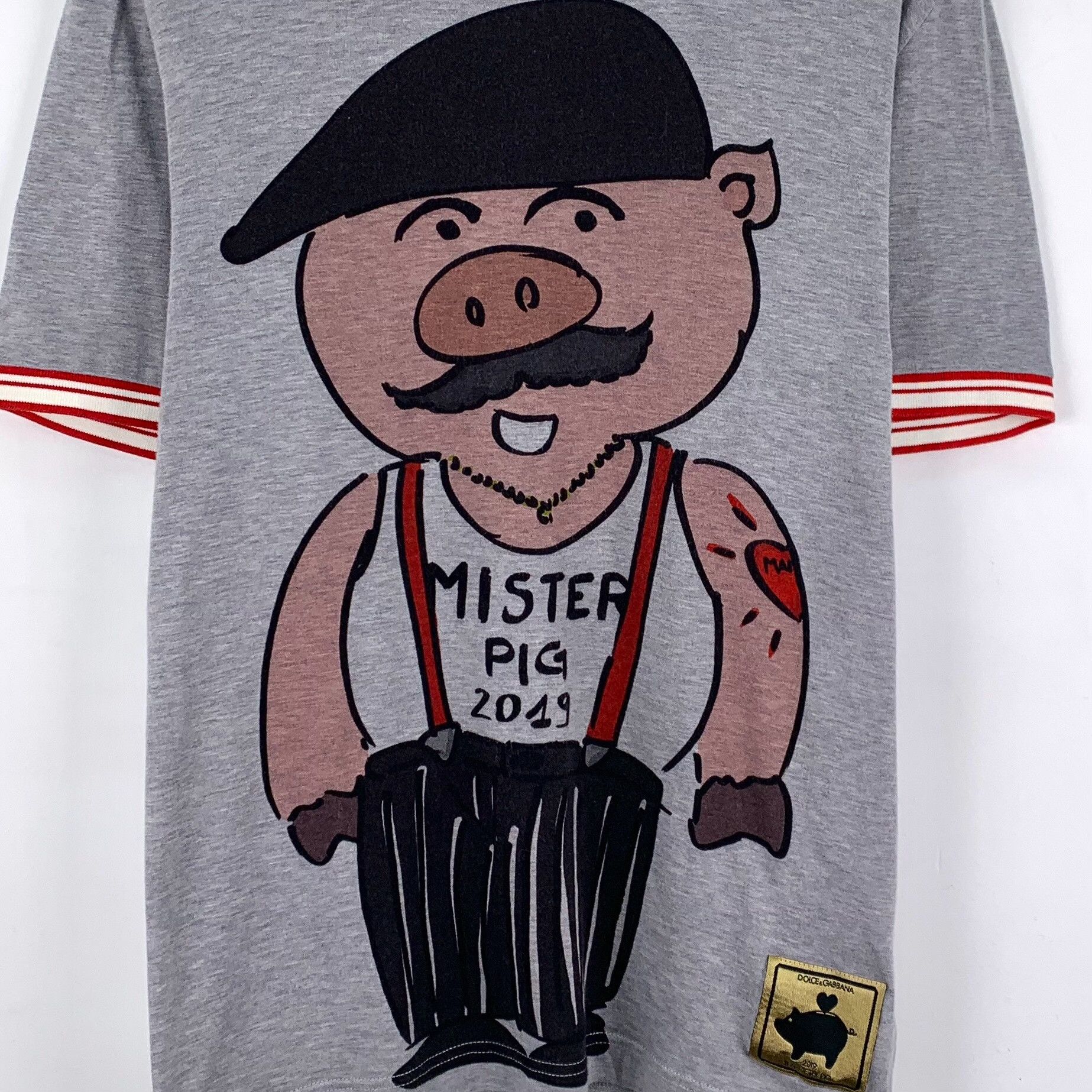 Dolce & Gabbana Dolce & Gabbana Pig Graphic T-Shirt EU 48 Size US M / EU 48-50 / 2 - 5 Thumbnail