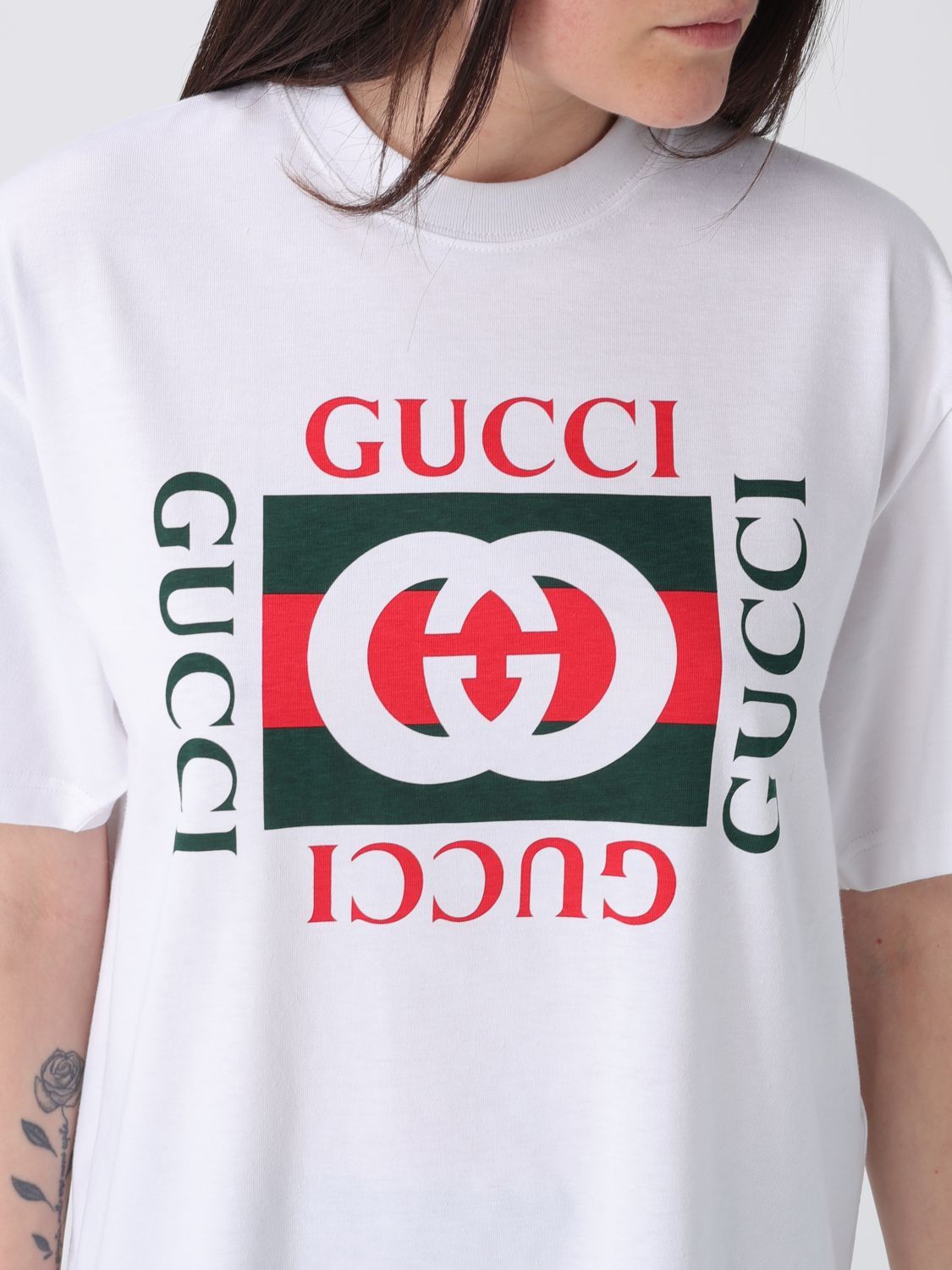 Gucci Gucci T-Shirt Woman White Size S / US 4 / IT 40 - 4 Thumbnail