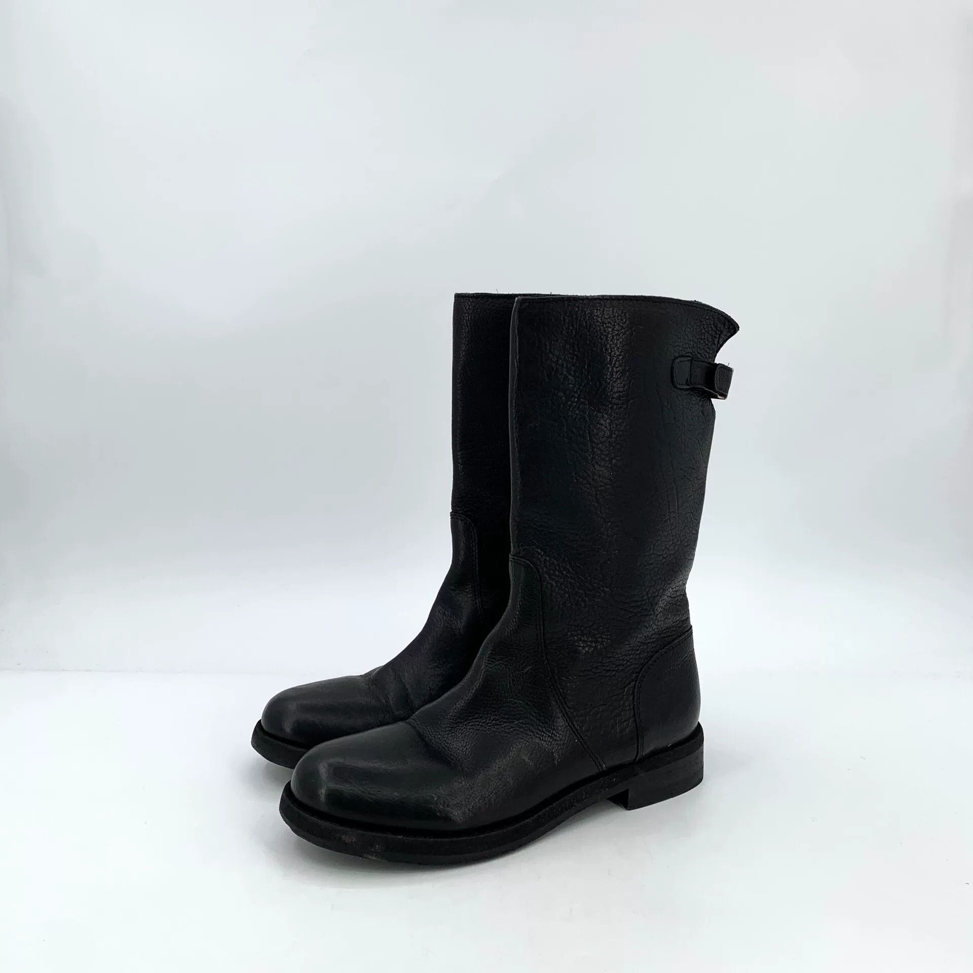 Dolce & Gabbana Dolce & Gabbana Leather Gold Logo Plate Boots 37 Size US 7 / IT 37 - 2 Thumbnail