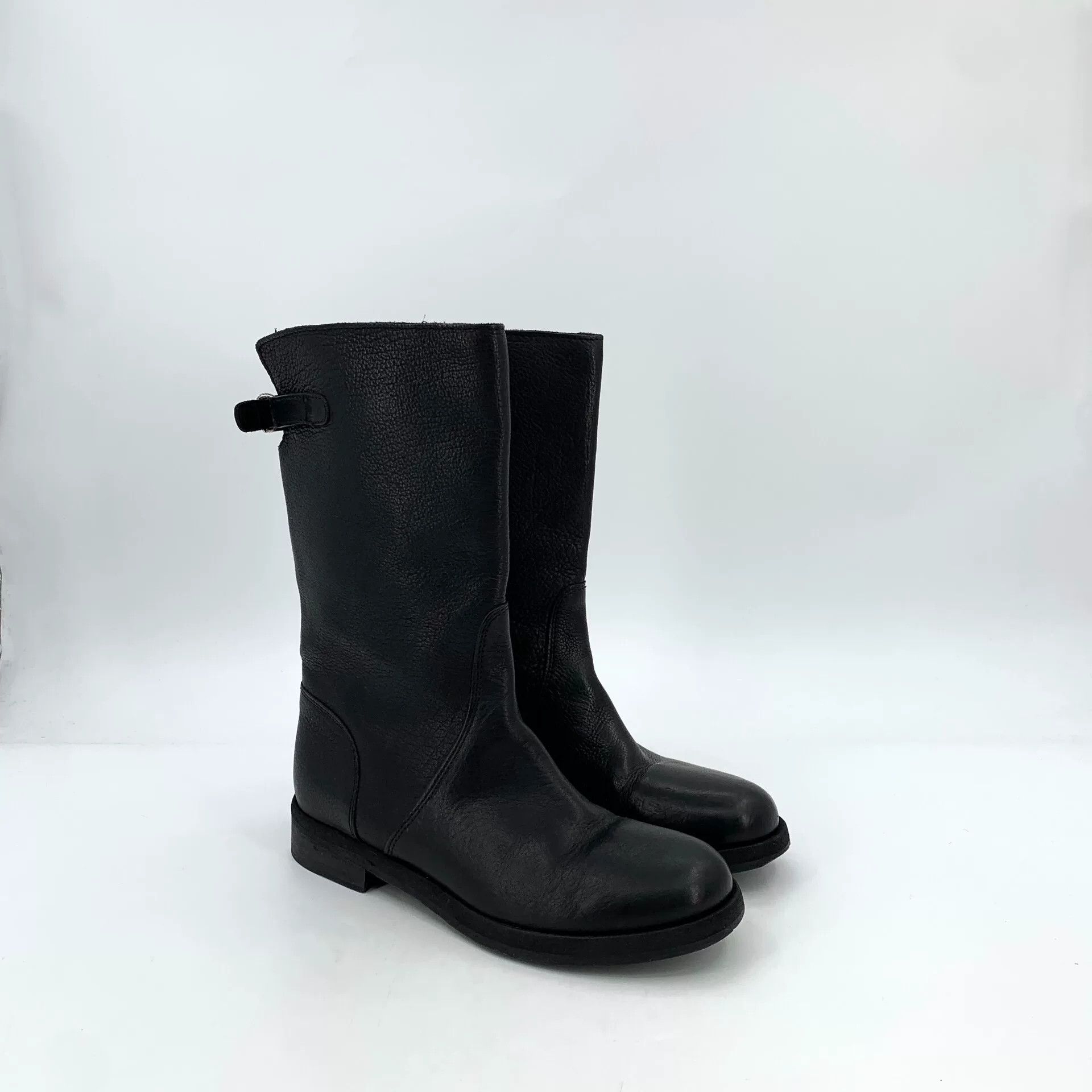 Dolce & Gabbana Dolce & Gabbana Leather Gold Logo Plate Boots 37 Size US 7 / IT 37 - 3 Thumbnail