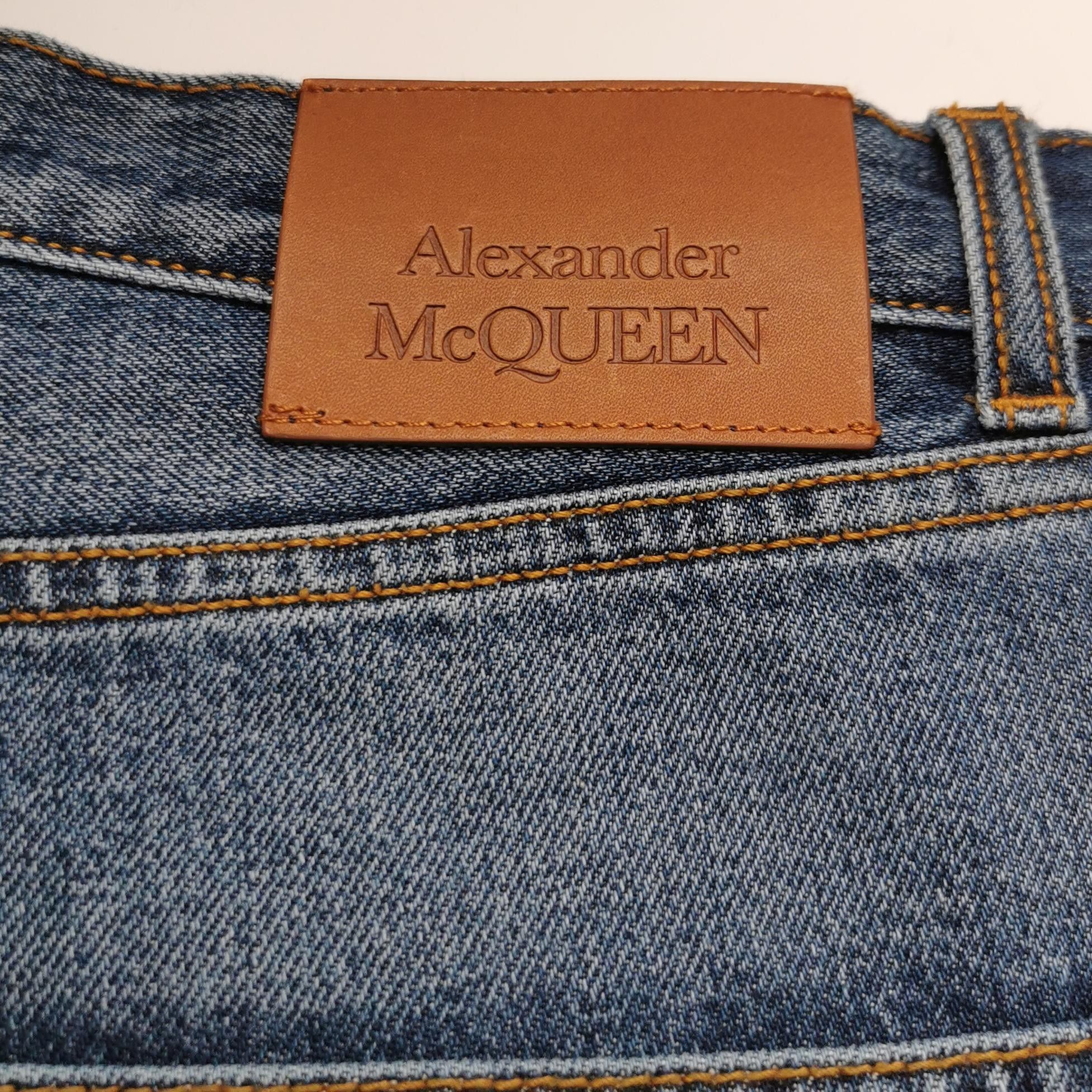 Alexander McQueen Alexander McQueen Blue Cotton Denim Jeans IT 50 Size US 34 / EU 50 - 4 Thumbnail