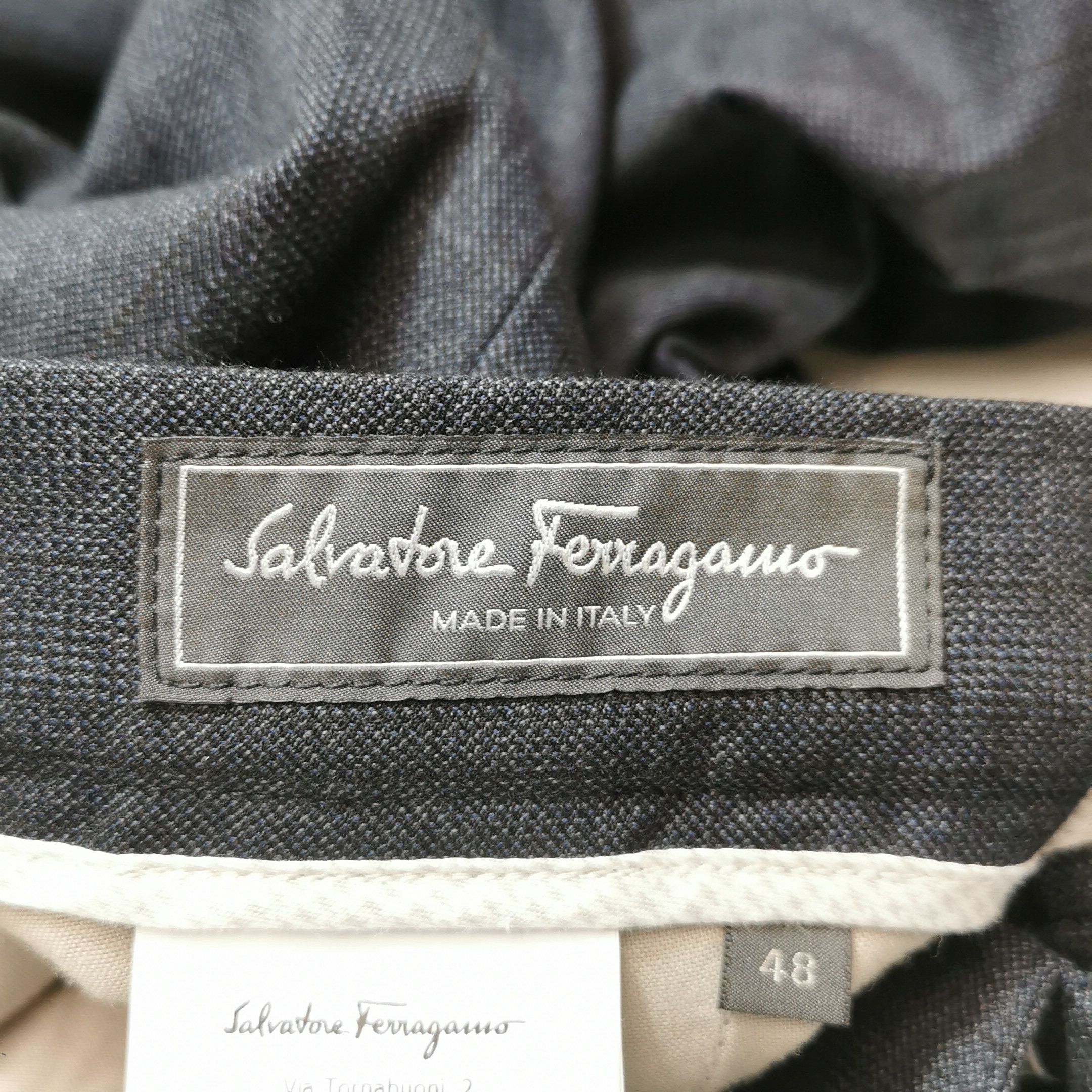 Salvatore Ferragamo Salvatore Ferragamo Navy Wool Blend Trousers 48 Size US 32 / EU 48 - 6 Thumbnail