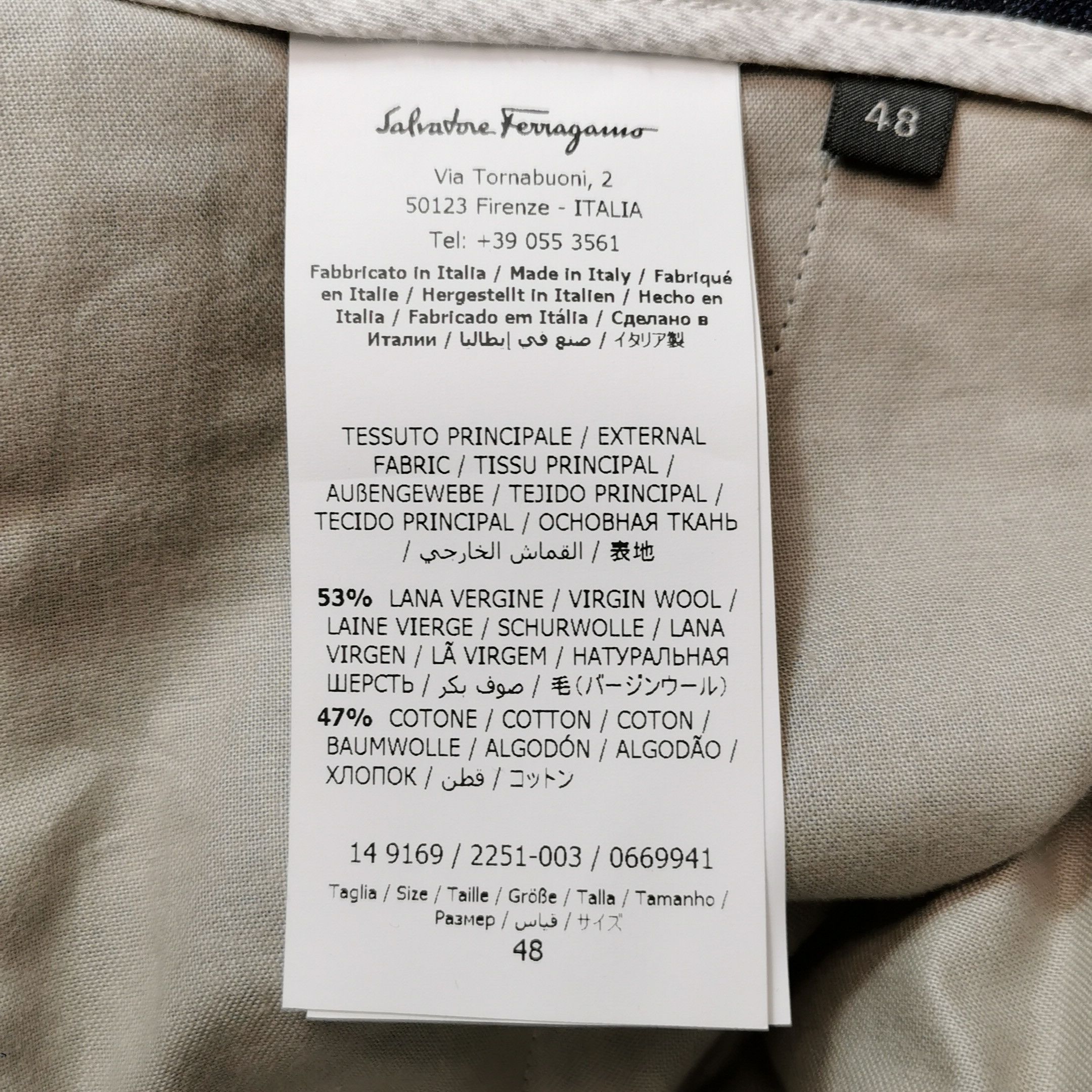Salvatore Ferragamo Salvatore Ferragamo Navy Wool Blend Trousers 48 Size US 32 / EU 48 - 9 Thumbnail