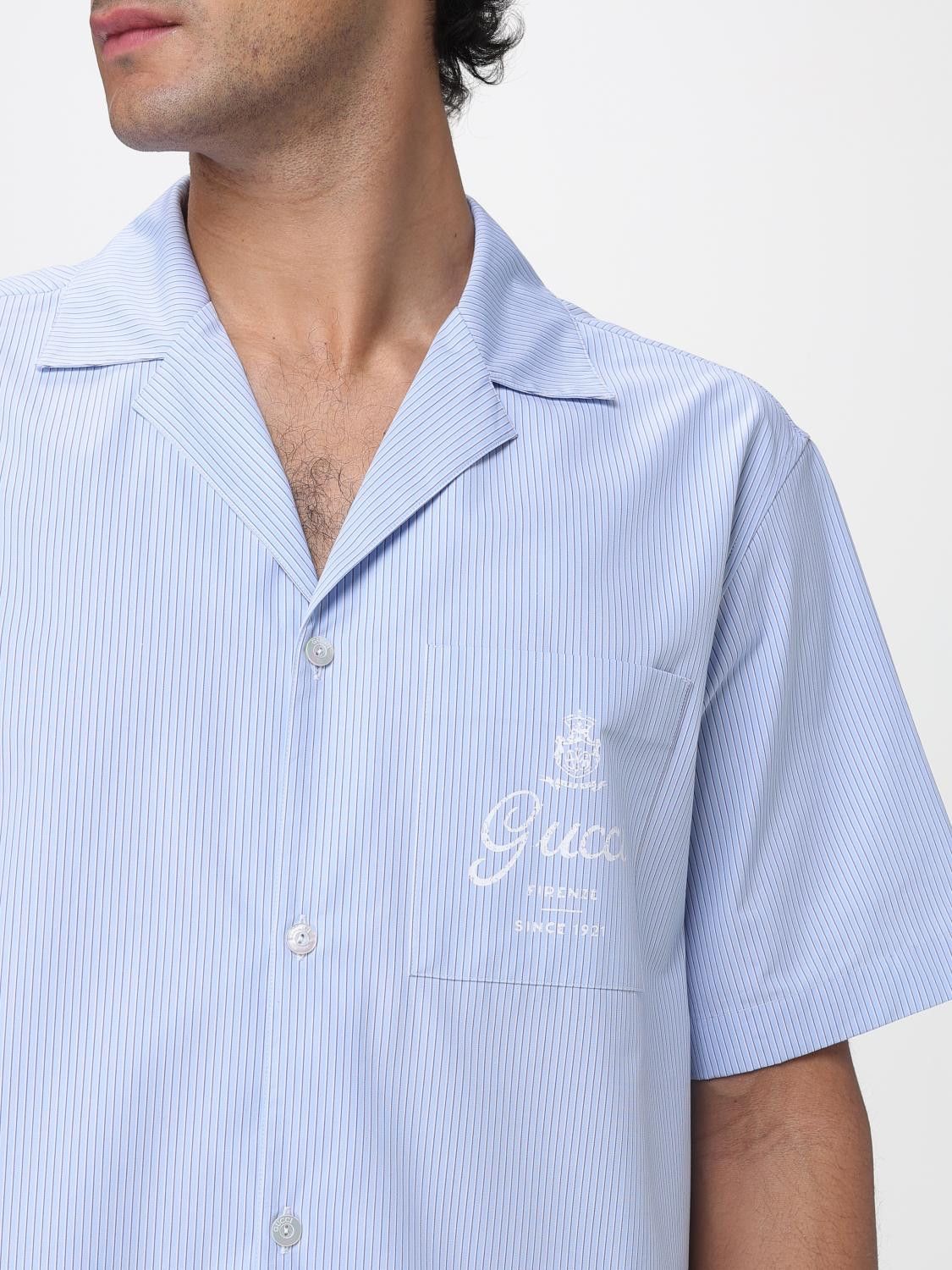 Gucci Gucci Shirt Men Gnawed Blue Size US L / EU 52-54 / 3 - 4 Thumbnail