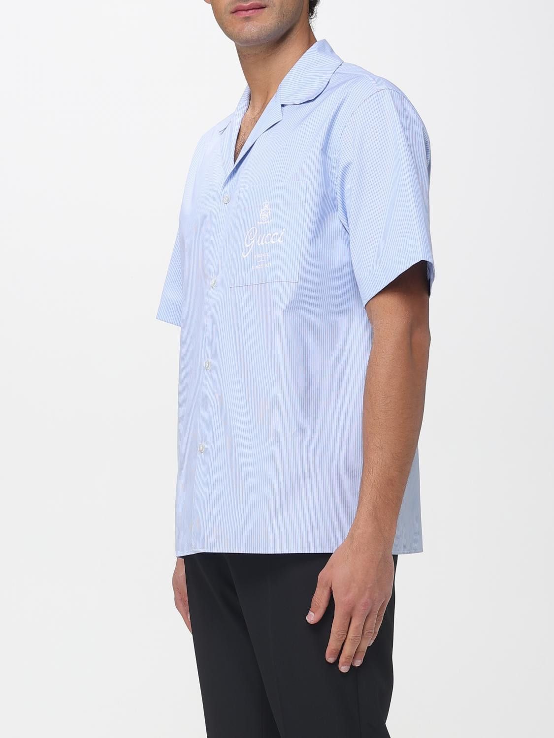 Gucci Gucci Shirt Men Gnawed Blue Size US XL / EU 56 / 4 - 3 Thumbnail