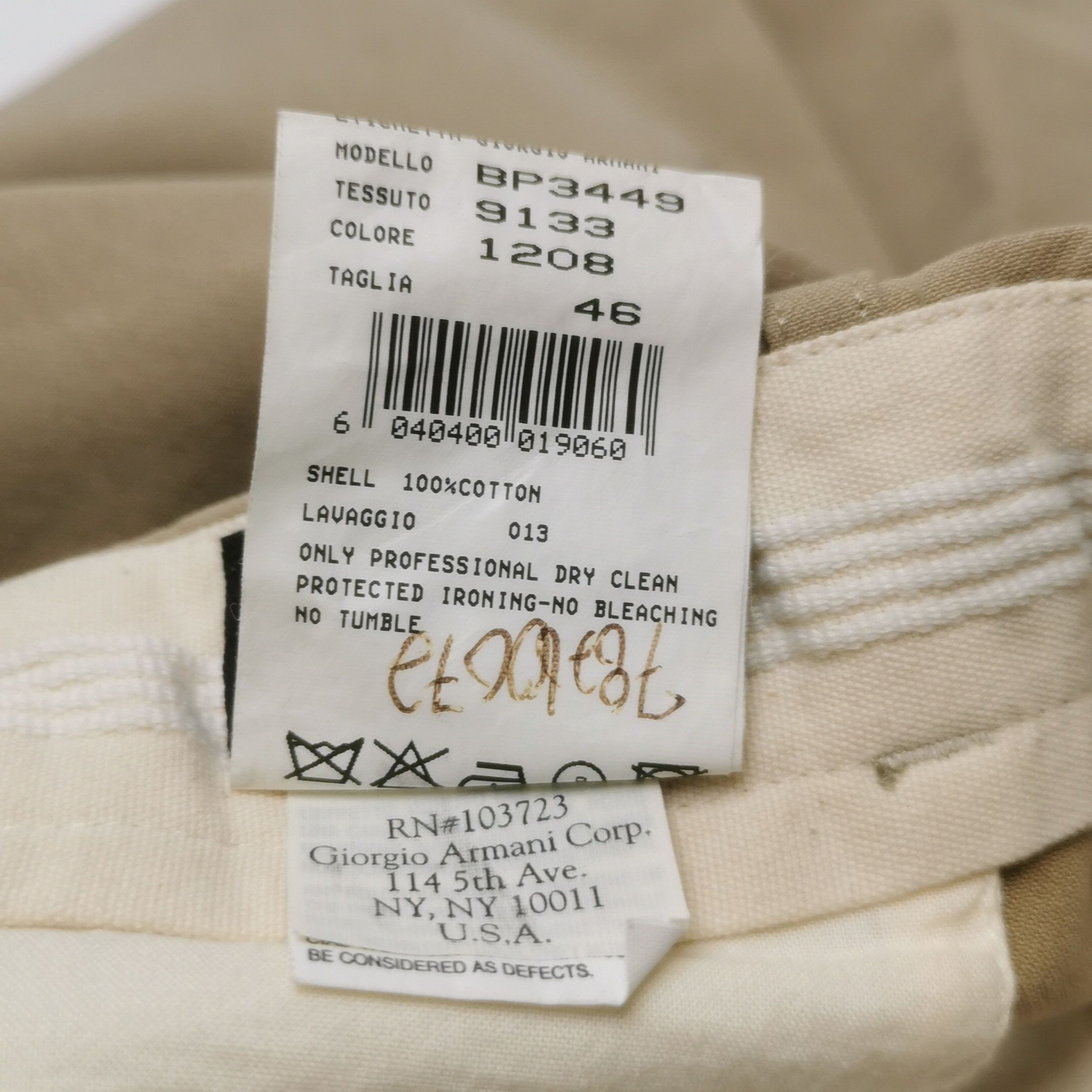 Giorgio Armani Giorgio Armani Beige Cotton Casual Pants 46 Size US 30 / EU 46 - 9 Thumbnail