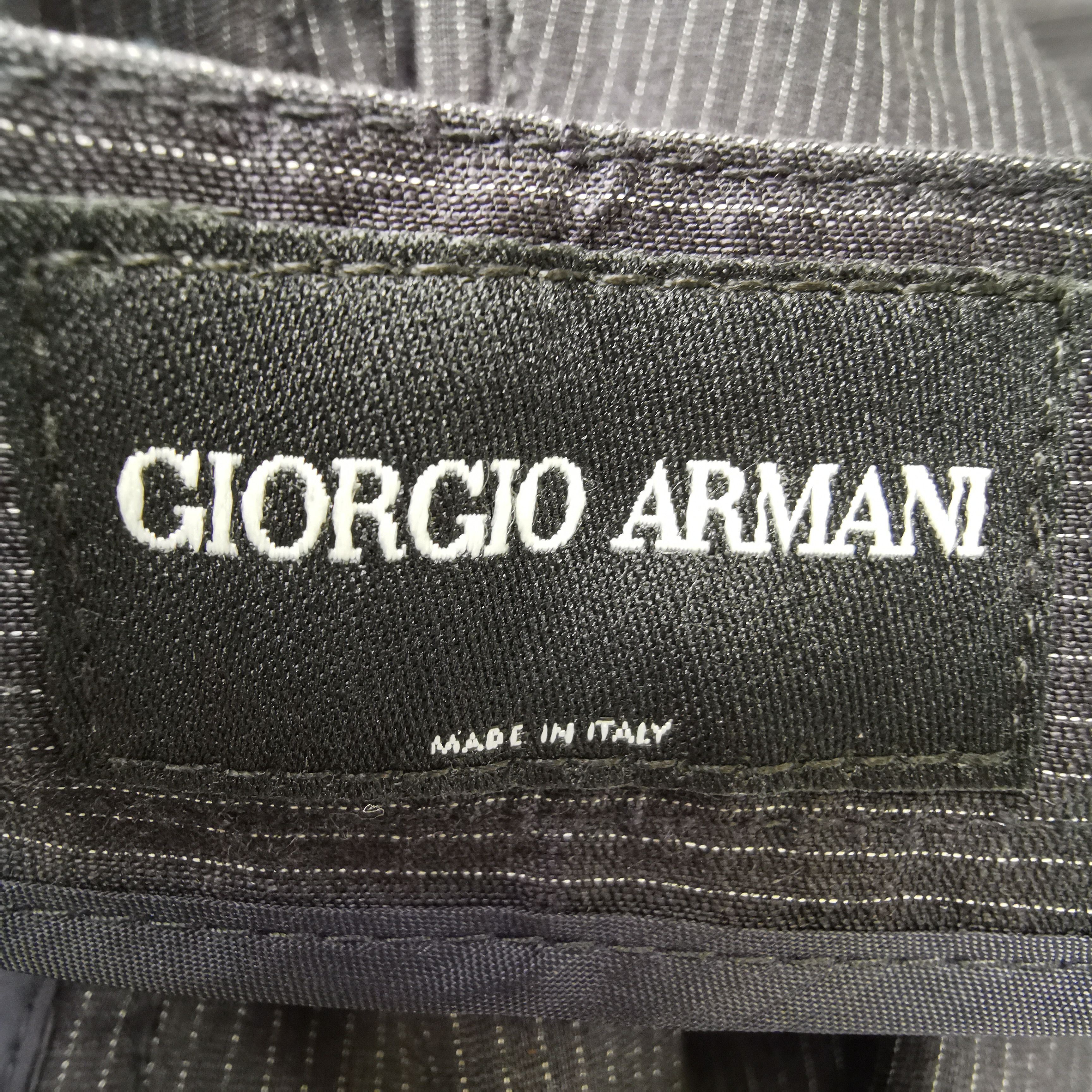 Giorgio Armani Giorgio Armani Linen Silk Pinstripe Pants 52 Size US 36 / EU 52 - 4 Thumbnail