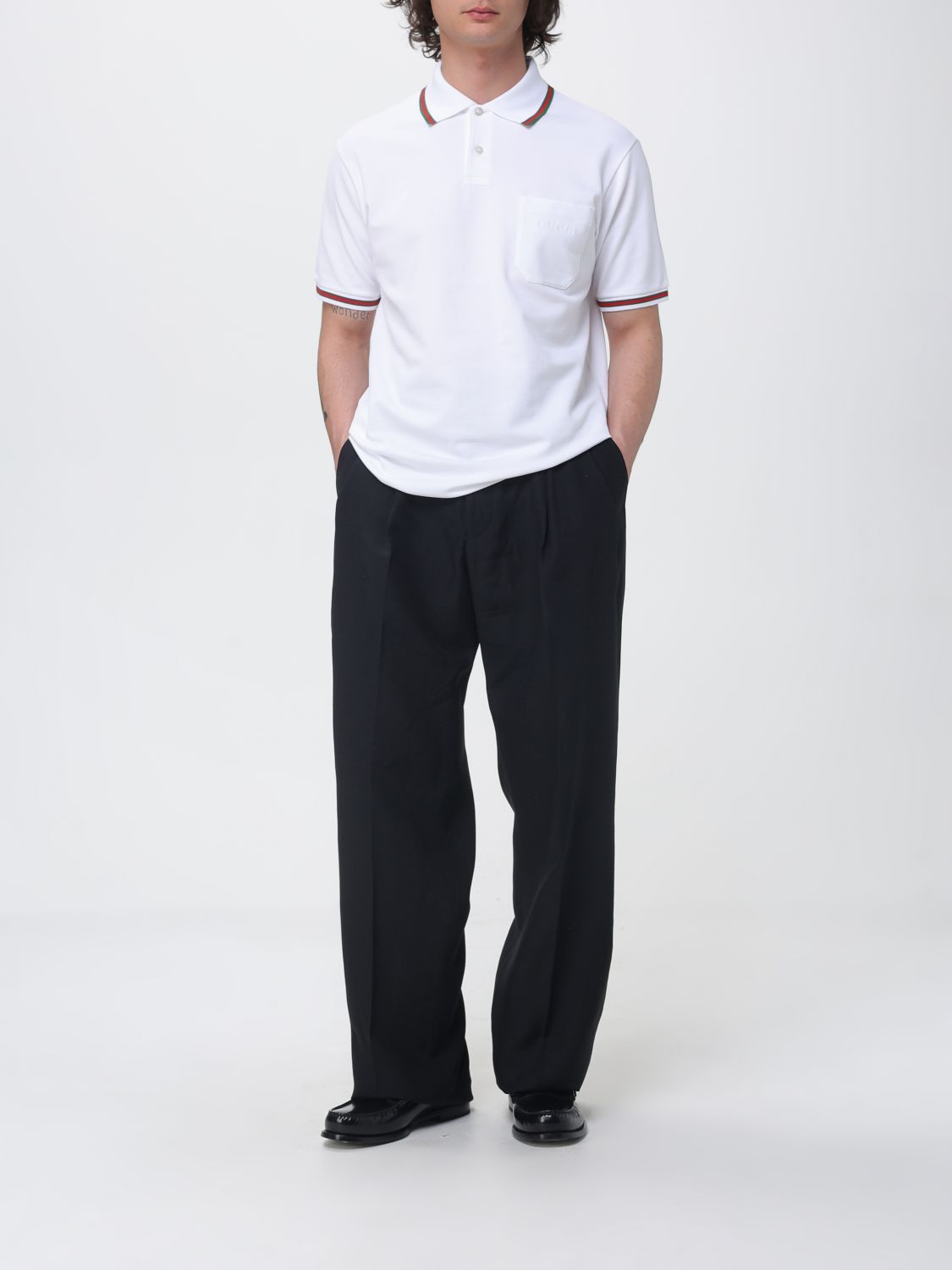 Gucci Gucci Polo Shirt Men White Size US M / EU 48-50 / 2 - 2 Thumbnail