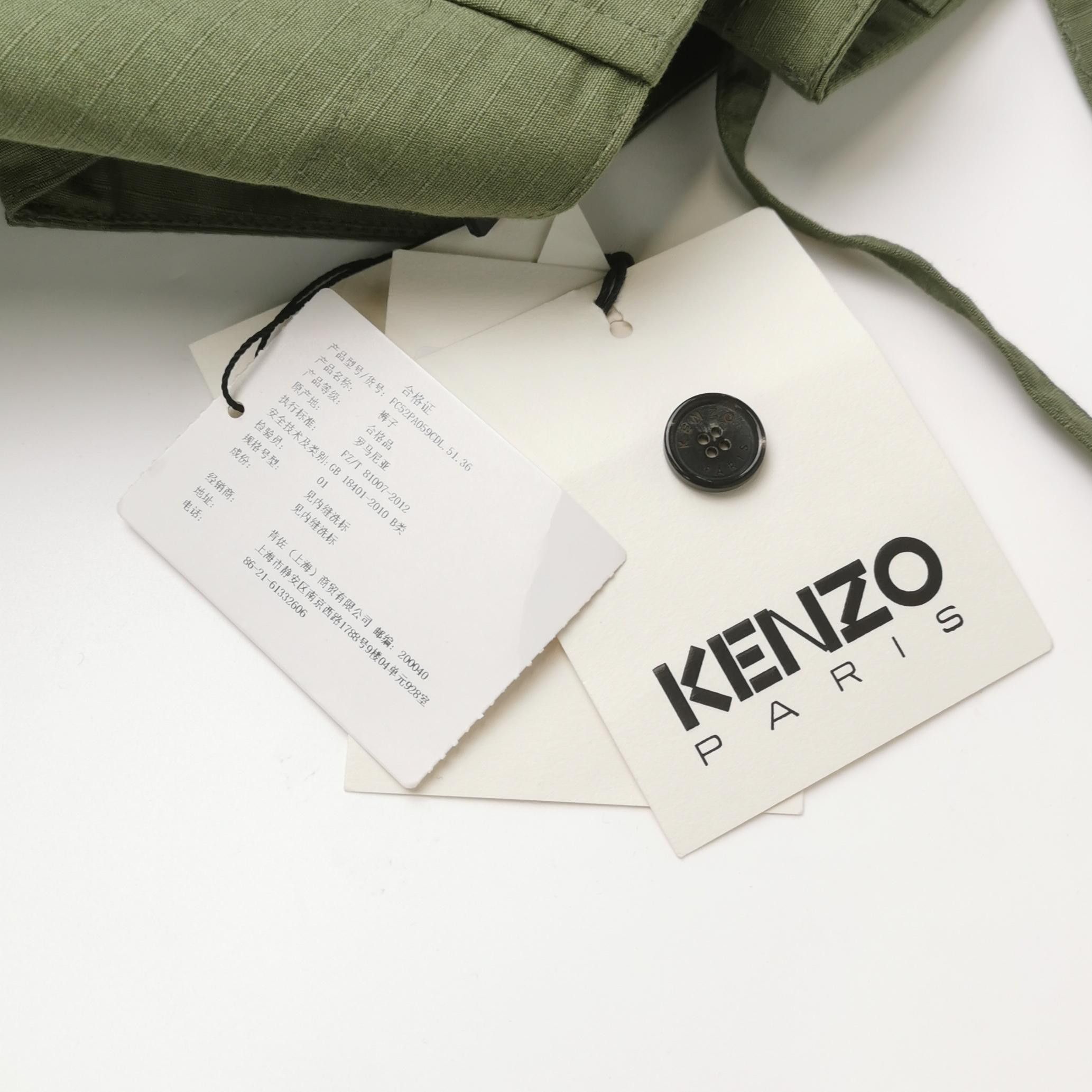 Kenzo Kenzo Green Ripstop Logo Patch Cargo Pants US 26 Size US 26 / EU 42 - 5 Thumbnail