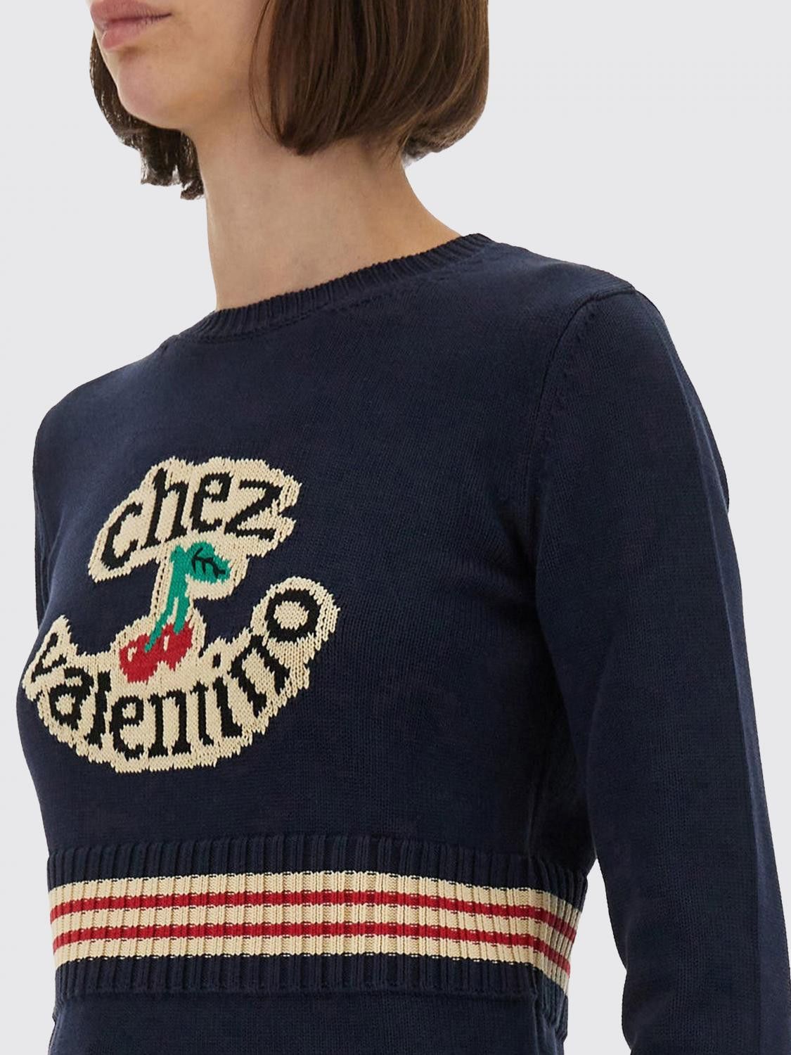 Valentino Valentino Sweater Woman Navy Size S / US 4 / IT 40 - 4 Thumbnail
