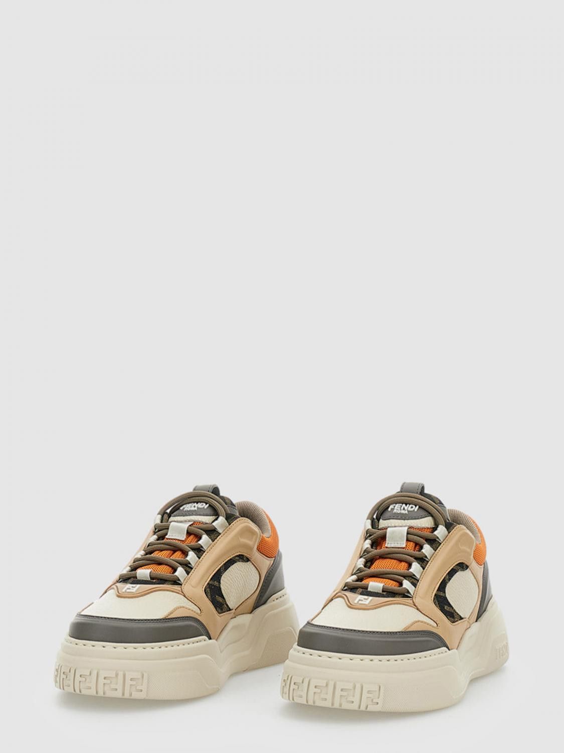 Fendi Fendi Sneakers Men Orange Size US 12 / EU 45 - 2 Thumbnail