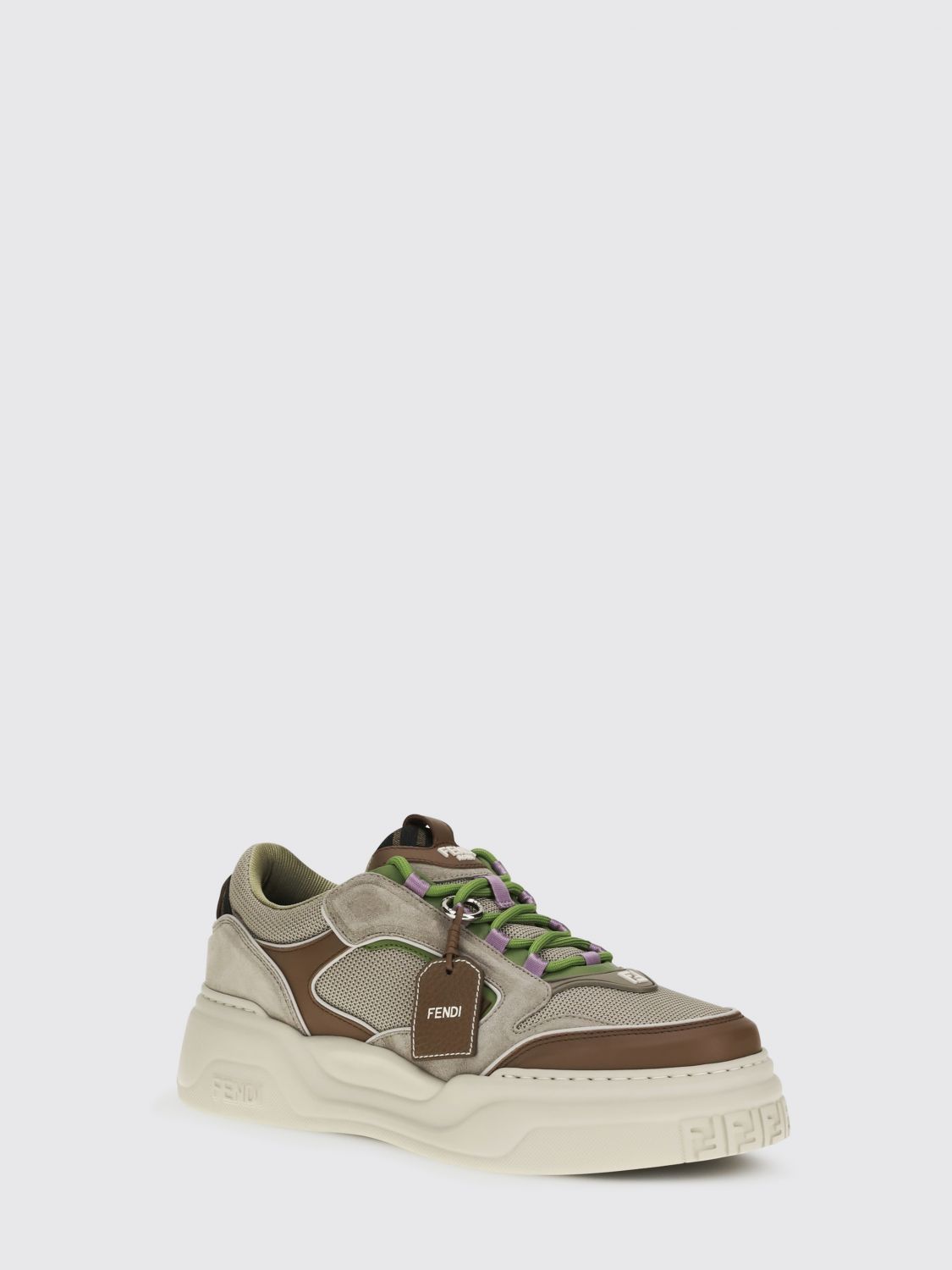 Fendi Fendi Sneakers Men Cocoa Size US 10.5 / EU 43-44 - 2 Thumbnail