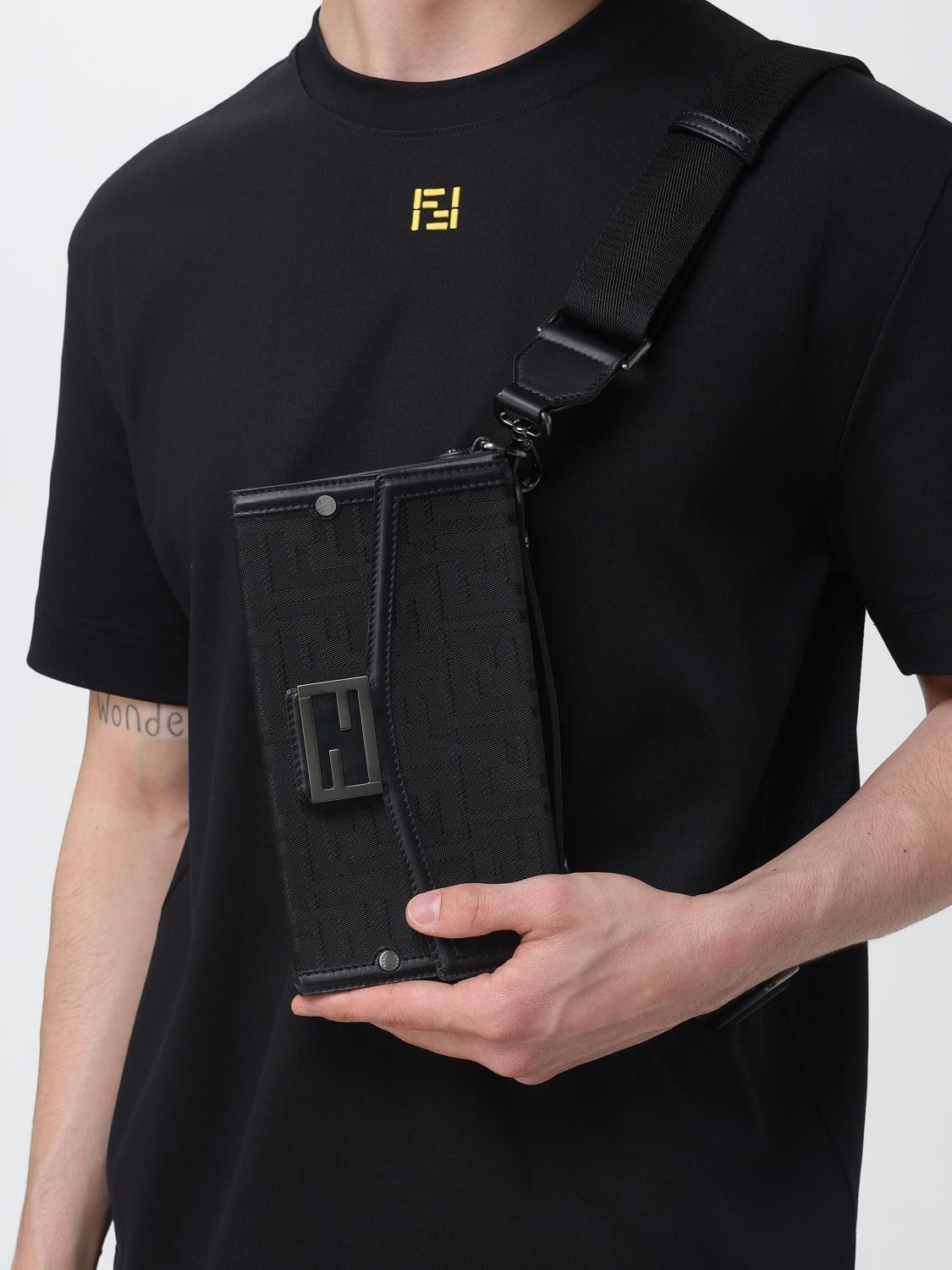 Fendi Fendi Shoulder Bag Men Black Size ONE SIZE - 2 Thumbnail
