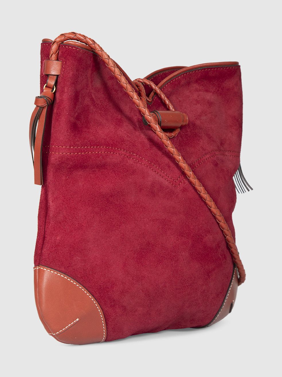 Isabel Marant Red Suede Shoulder Bag Size ONE SIZE - 3 Thumbnail
