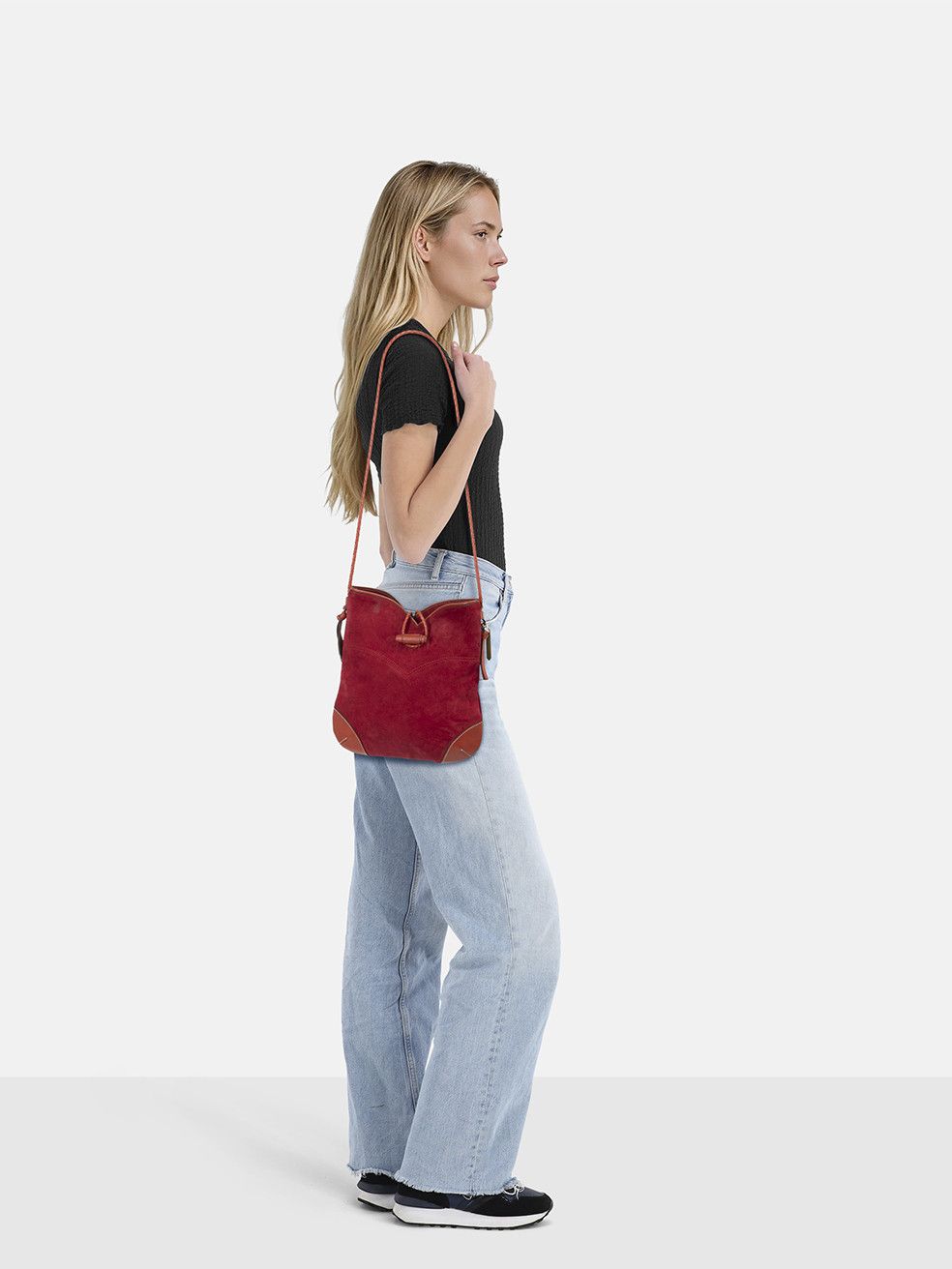 Isabel Marant Red Suede Shoulder Bag Size ONE SIZE - 2 Thumbnail