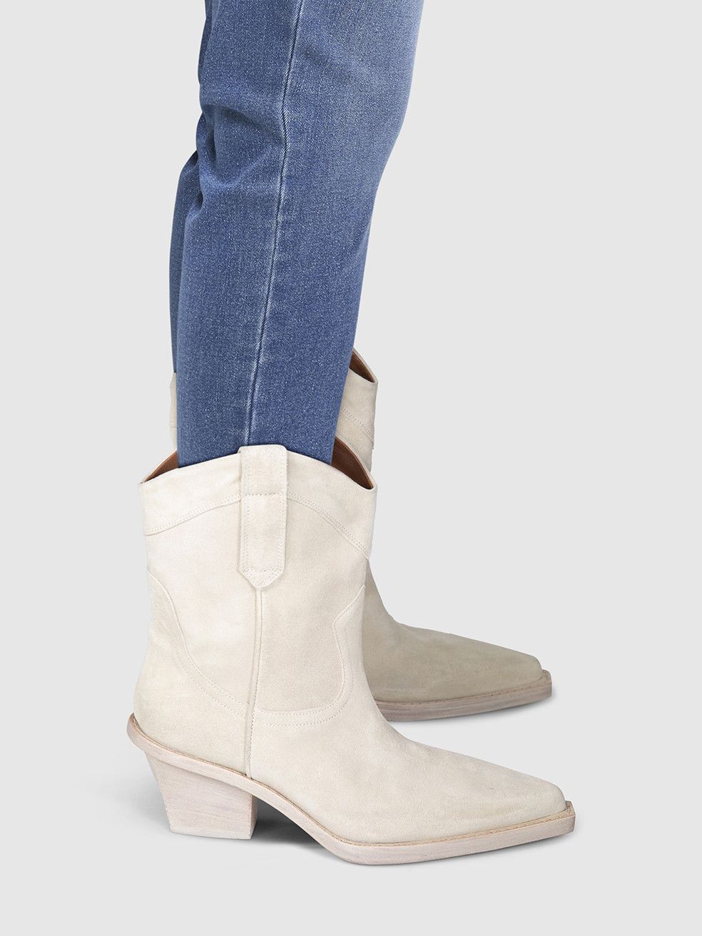 Paris Texas Ecru Suede Cowboy Boots Size US 8.5 / IT 38.5 - 2 Thumbnail